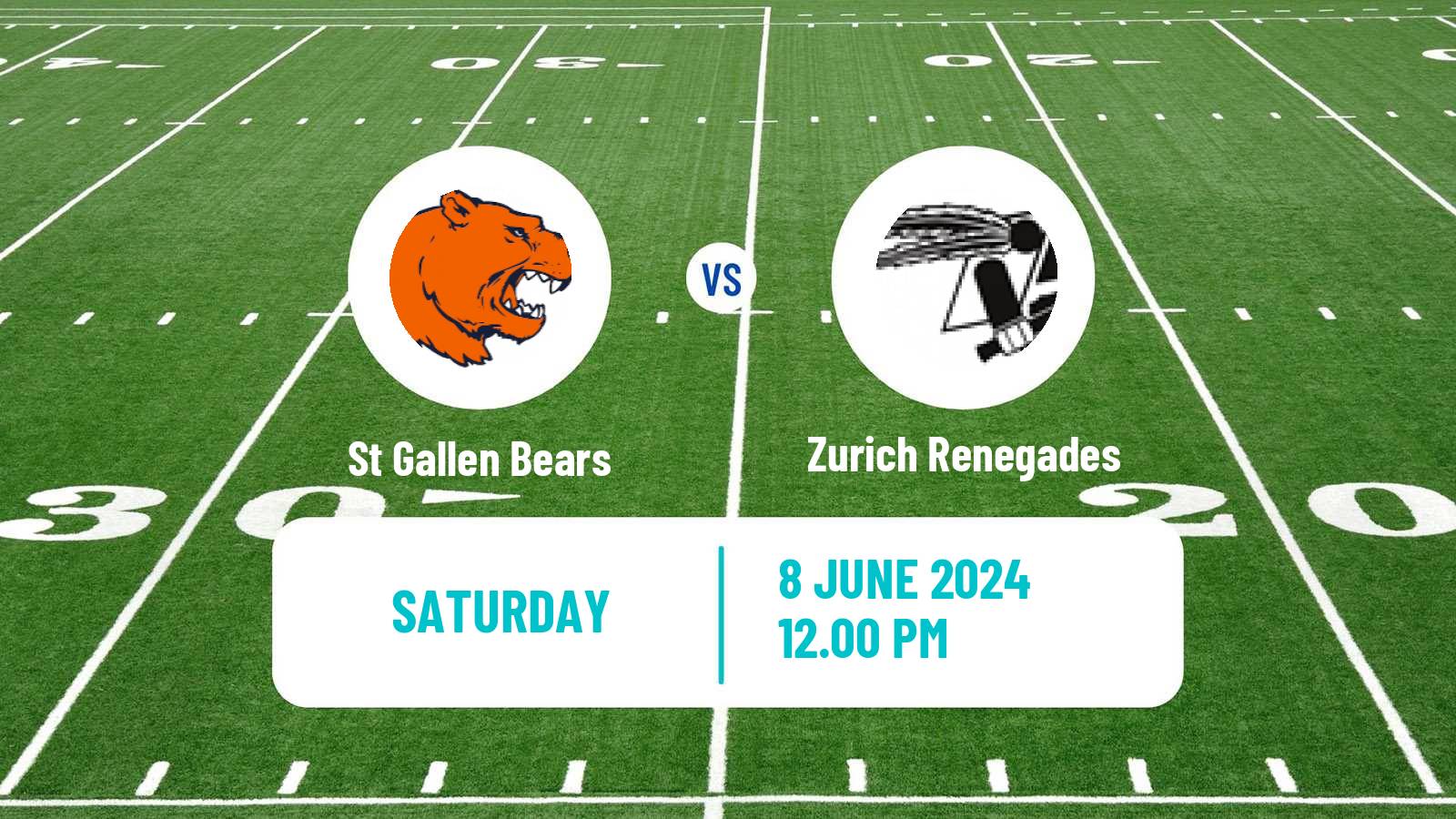 American football Swiss NLA American Football St Gallen Bears - Zurich Renegades