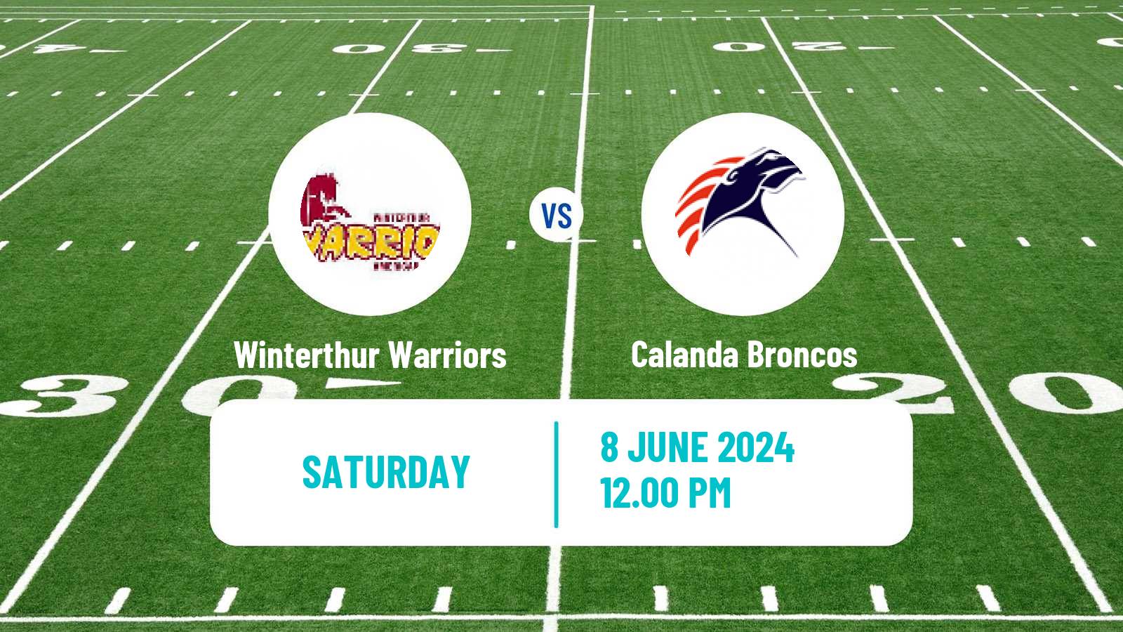 American football Swiss NLA American Football Winterthur Warriors - Calanda Broncos