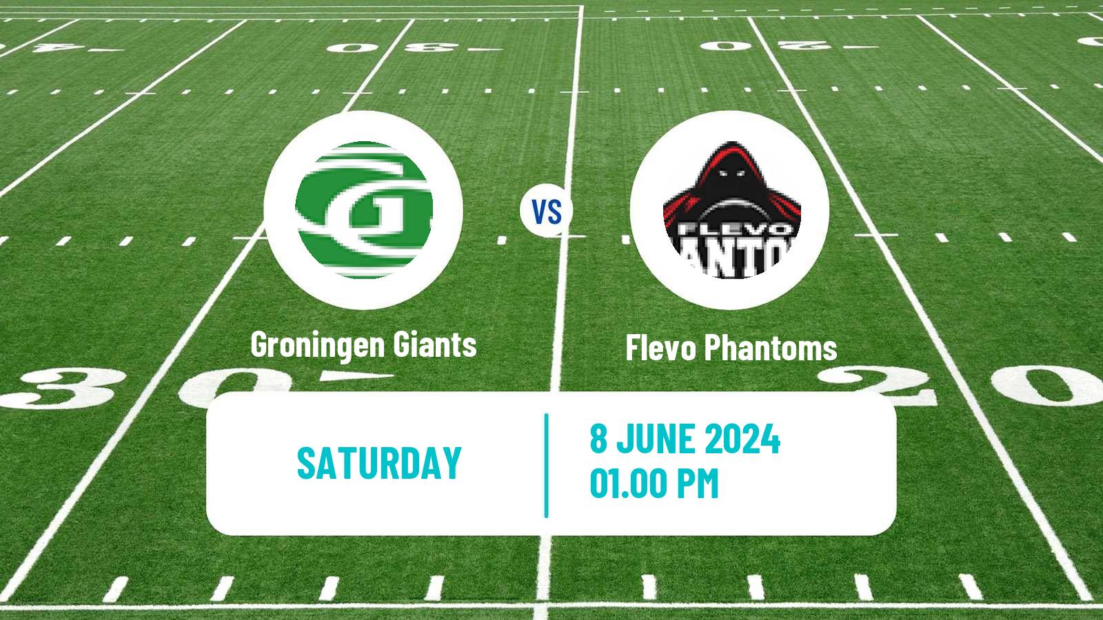 American football Dutch Eredivisie American Football Groningen Giants - Flevo Phantoms