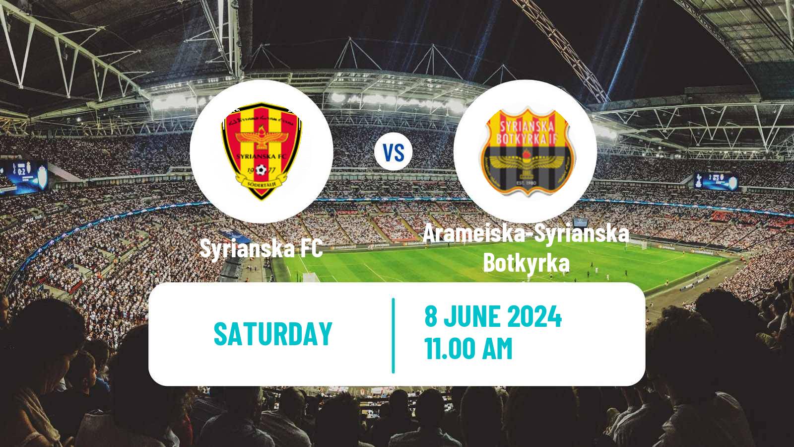 Soccer Swedish Division 2 - Södra Svealand Syrianska - Arameiska-Syrianska Botkyrka