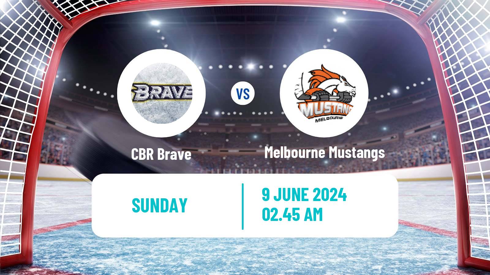 Hockey Australian Ice Hockey League CBR Brave - Melbourne Mustangs