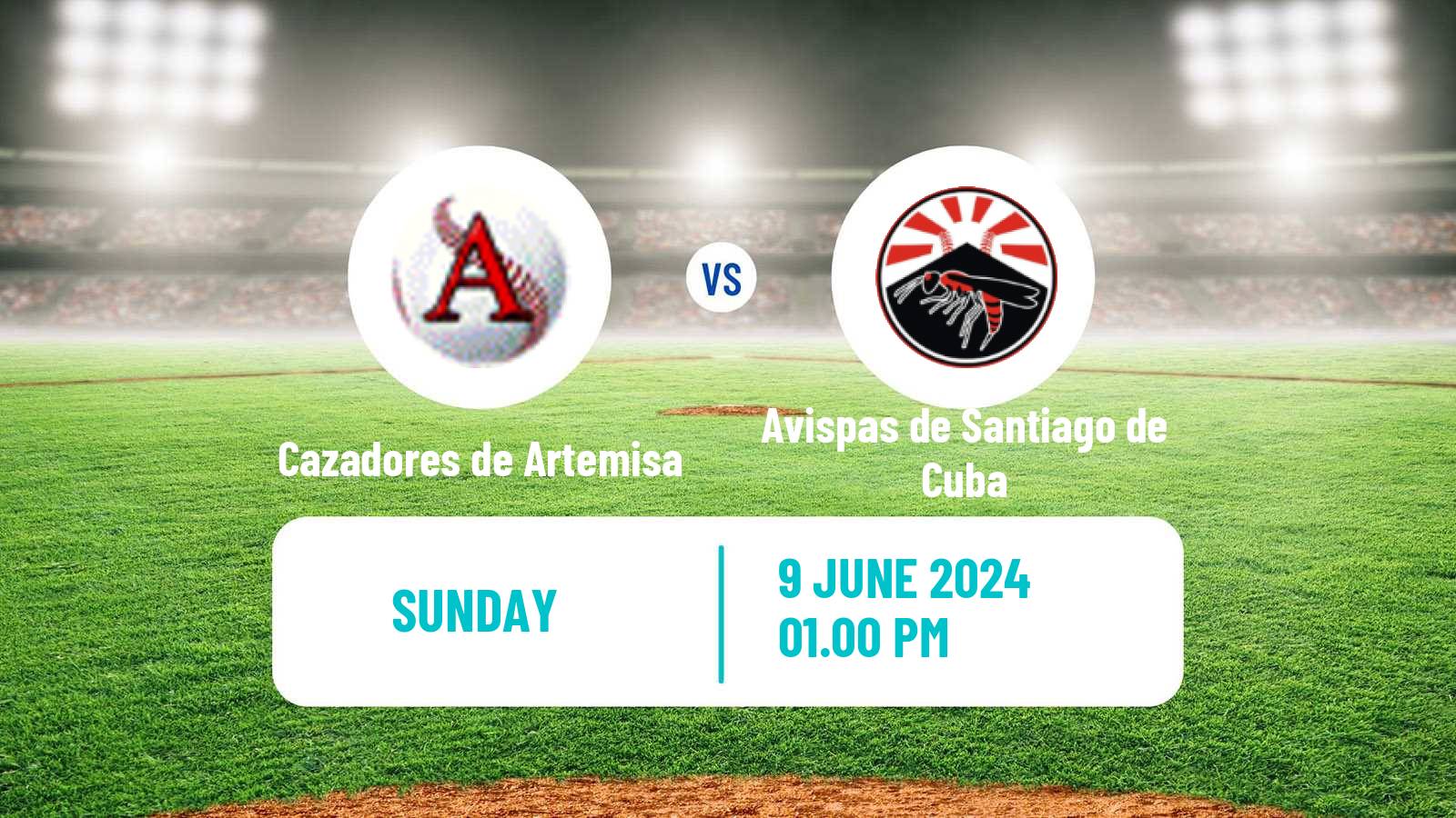 Baseball Cuba Serie Nacional Baseball Cazadores de Artemisa - Avispas de Santiago de Cuba