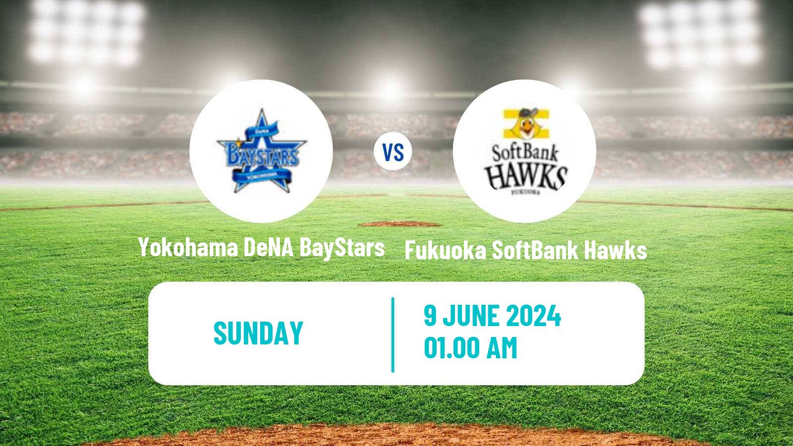 Baseball NPB Yokohama DeNA BayStars - Fukuoka SoftBank Hawks