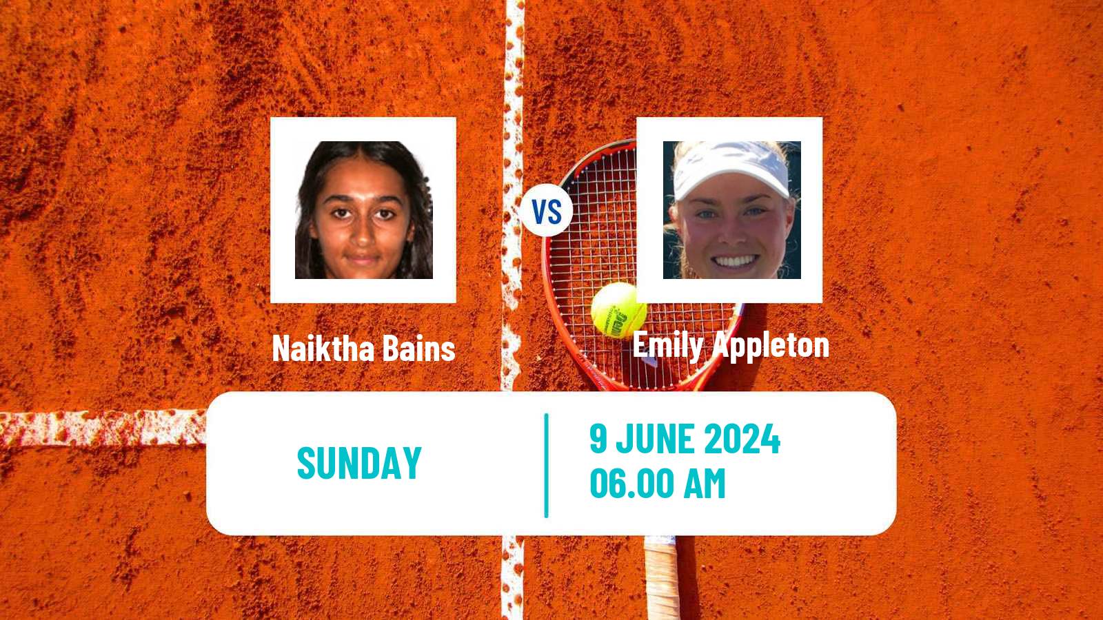 Tennis WTA Nottingham Naiktha Bains - Emily Appleton