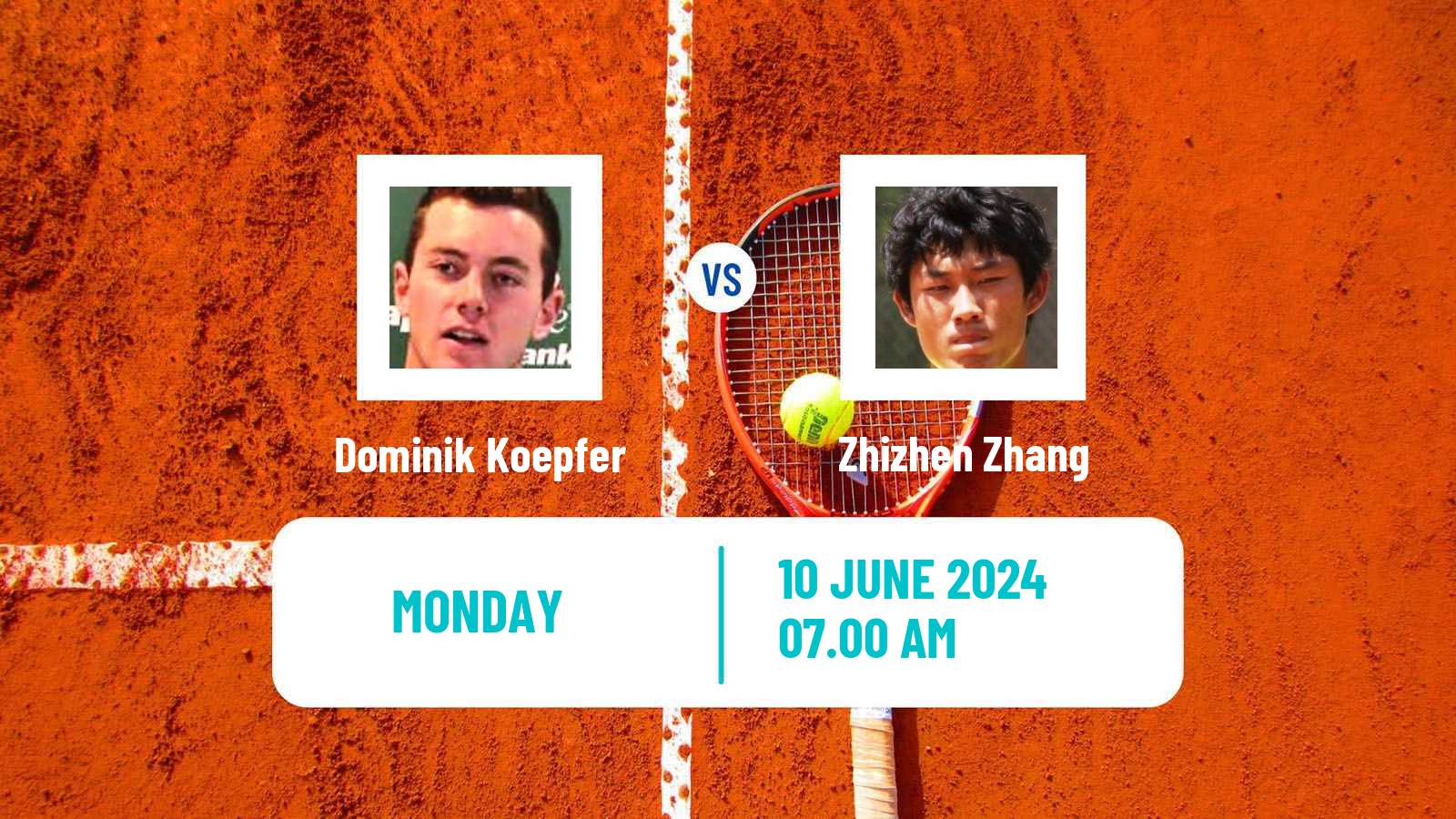 Tennis ATP Stuttgart Dominik Koepfer - Zhizhen Zhang