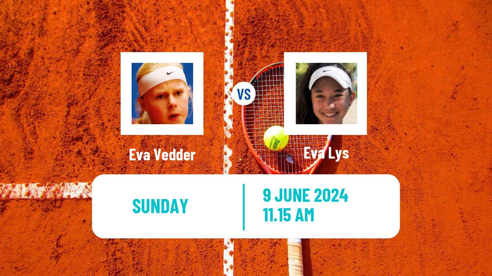 Tennis WTA Hertogenbosch Eva Vedder - Eva Lys
