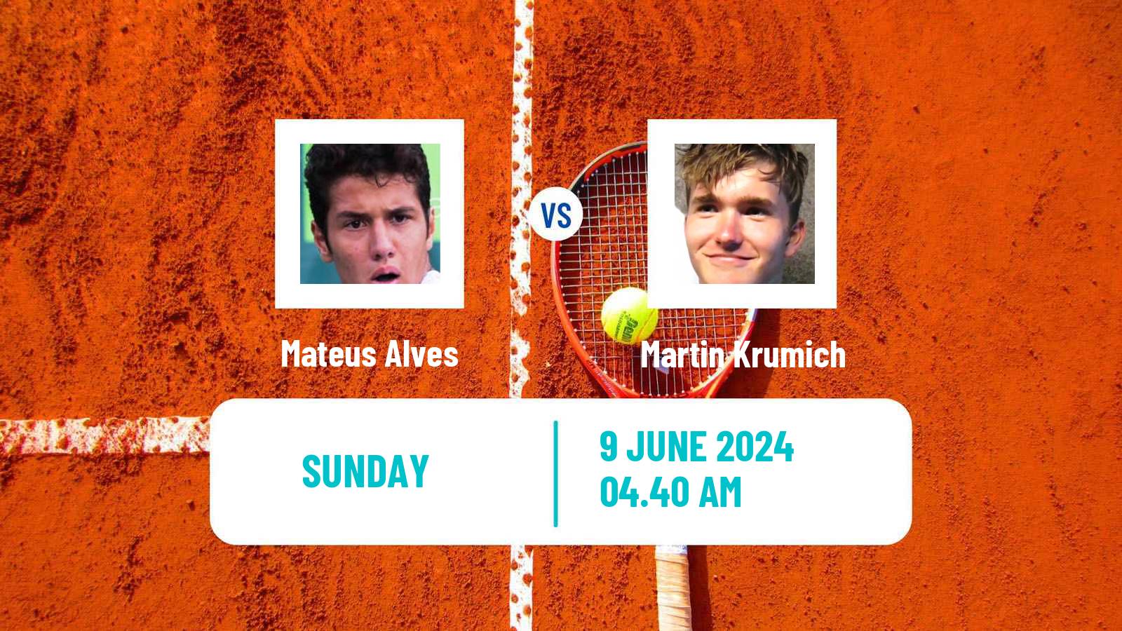 Tennis Bratislava Challenger Men Mateus Alves - Martin Krumich