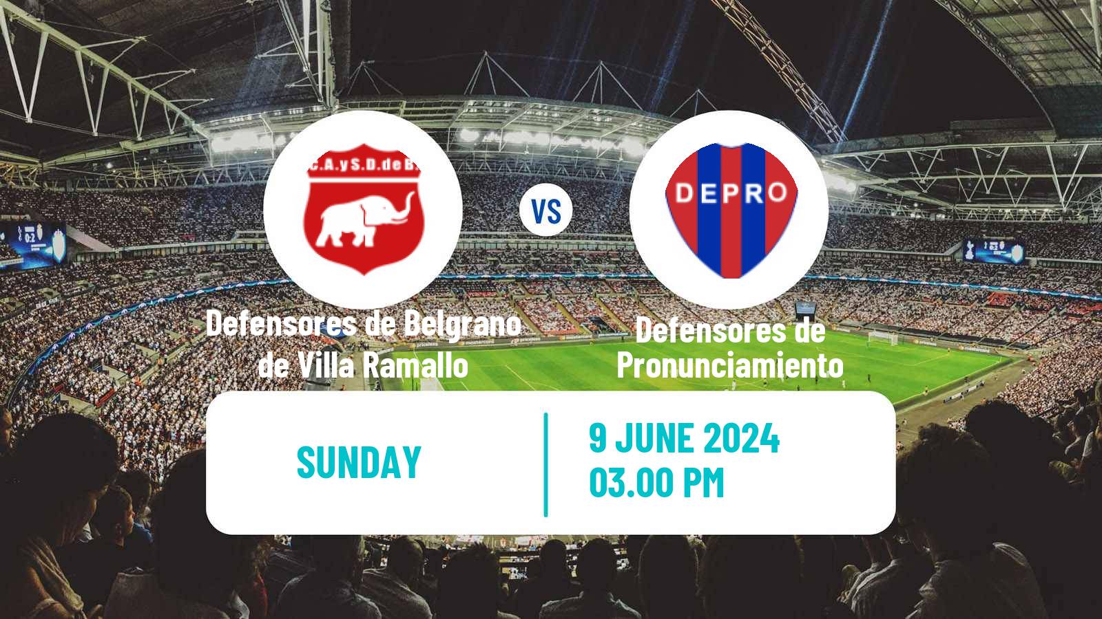 Soccer Argentinian Torneo Federal Defensores de Belgrano de Villa Ramallo - Defensores de Pronunciamiento