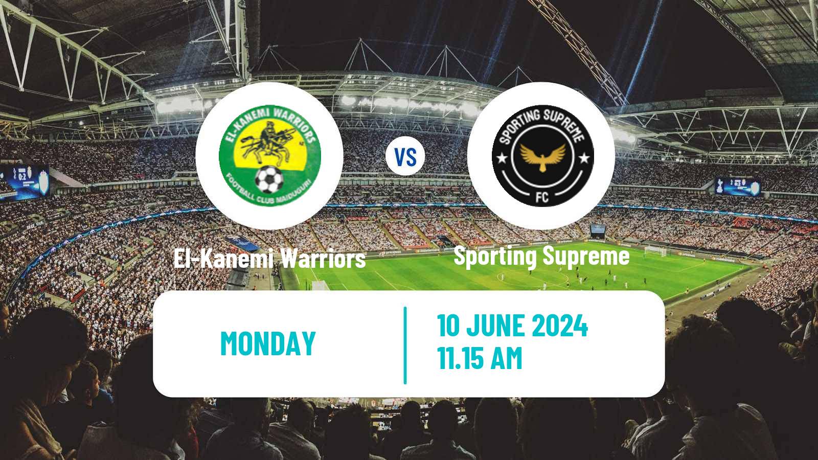 Soccer Nigerian National League El-Kanemi Warriors - Sporting Supreme