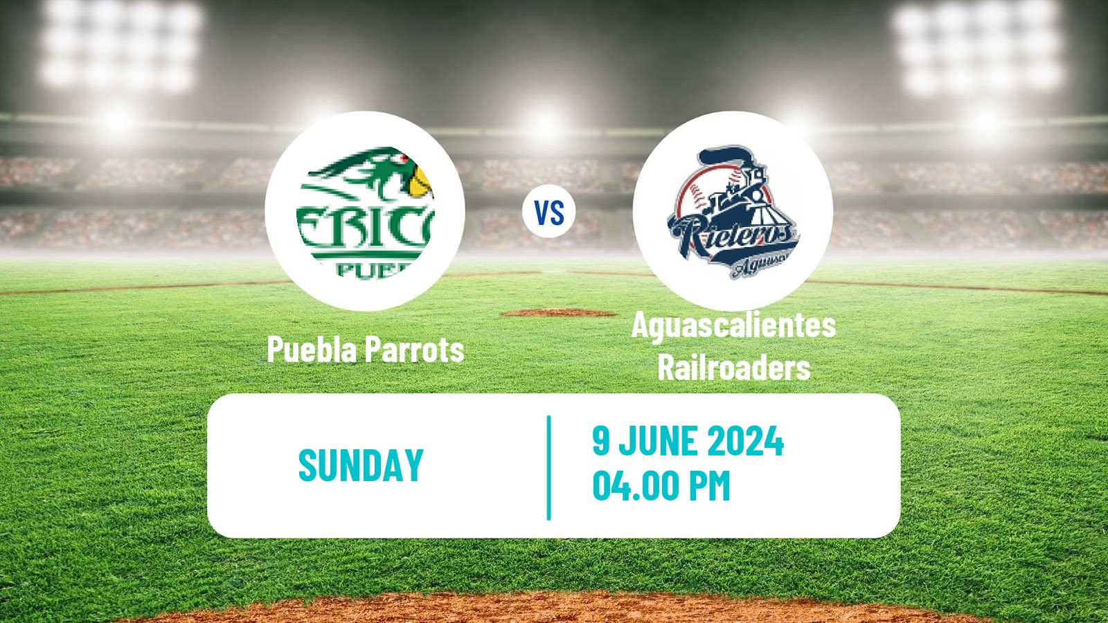 Baseball LMB Puebla Parrots - Aguascalientes Railroaders