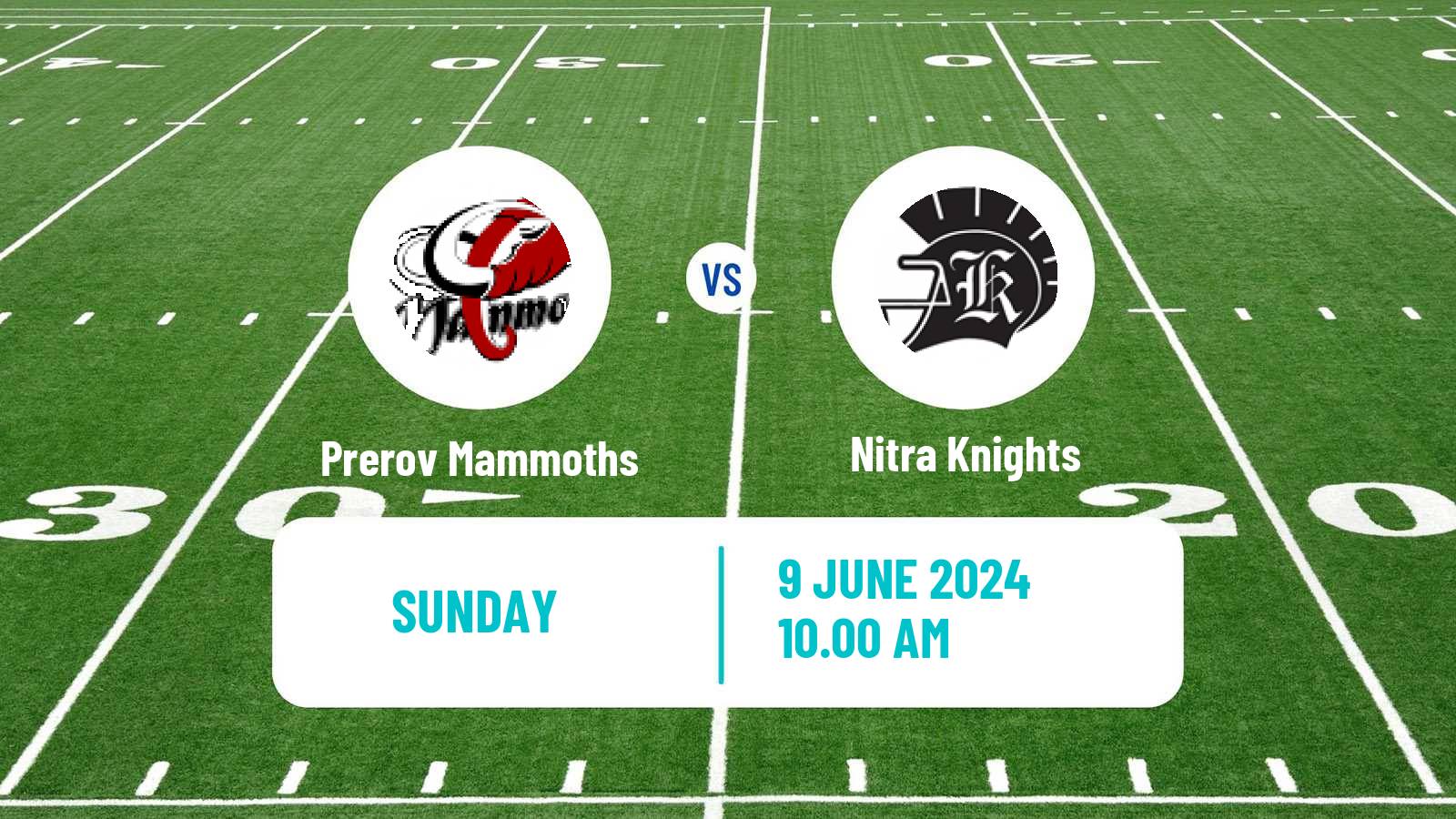 American football Czech CLAF Prerov Mammoths - Nitra Knights