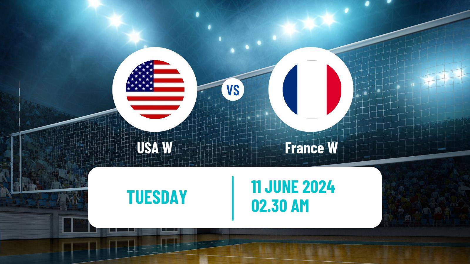 Volleyball Nations League Volleyball Women USA W - France W
