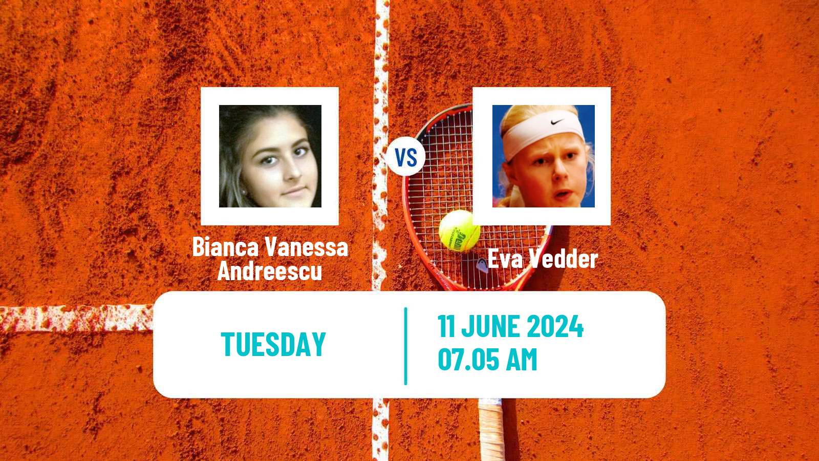 Tennis WTA Hertogenbosch Bianca Vanessa Andreescu - Eva Vedder