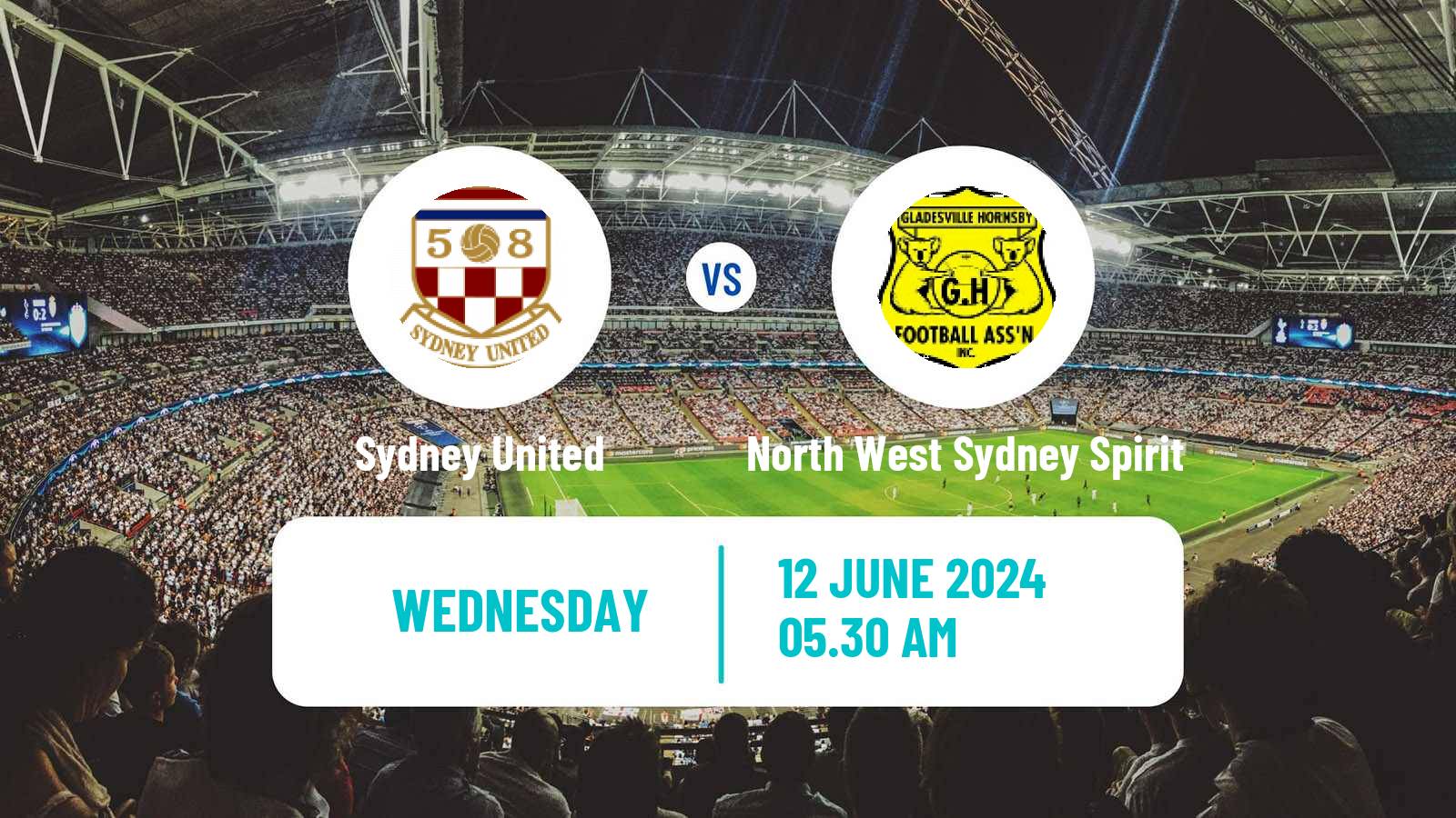 Soccer Australian NPL NSW Sydney United - North West Sydney Spirit