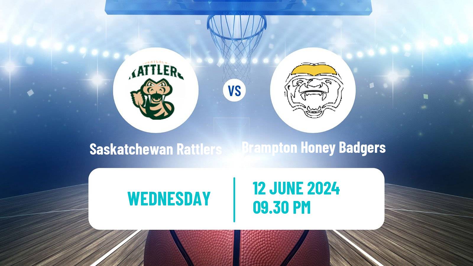 Basketball Canadian CEBL Saskatchewan Rattlers - Brampton Honey Badgers