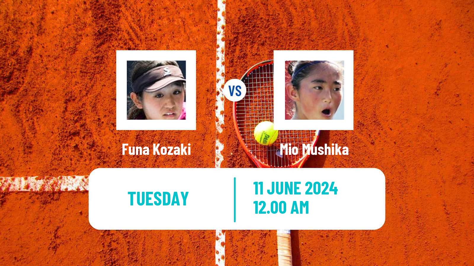 Tennis ITF W15 Tokyo 2 Women Funa Kozaki - Mio Mushika