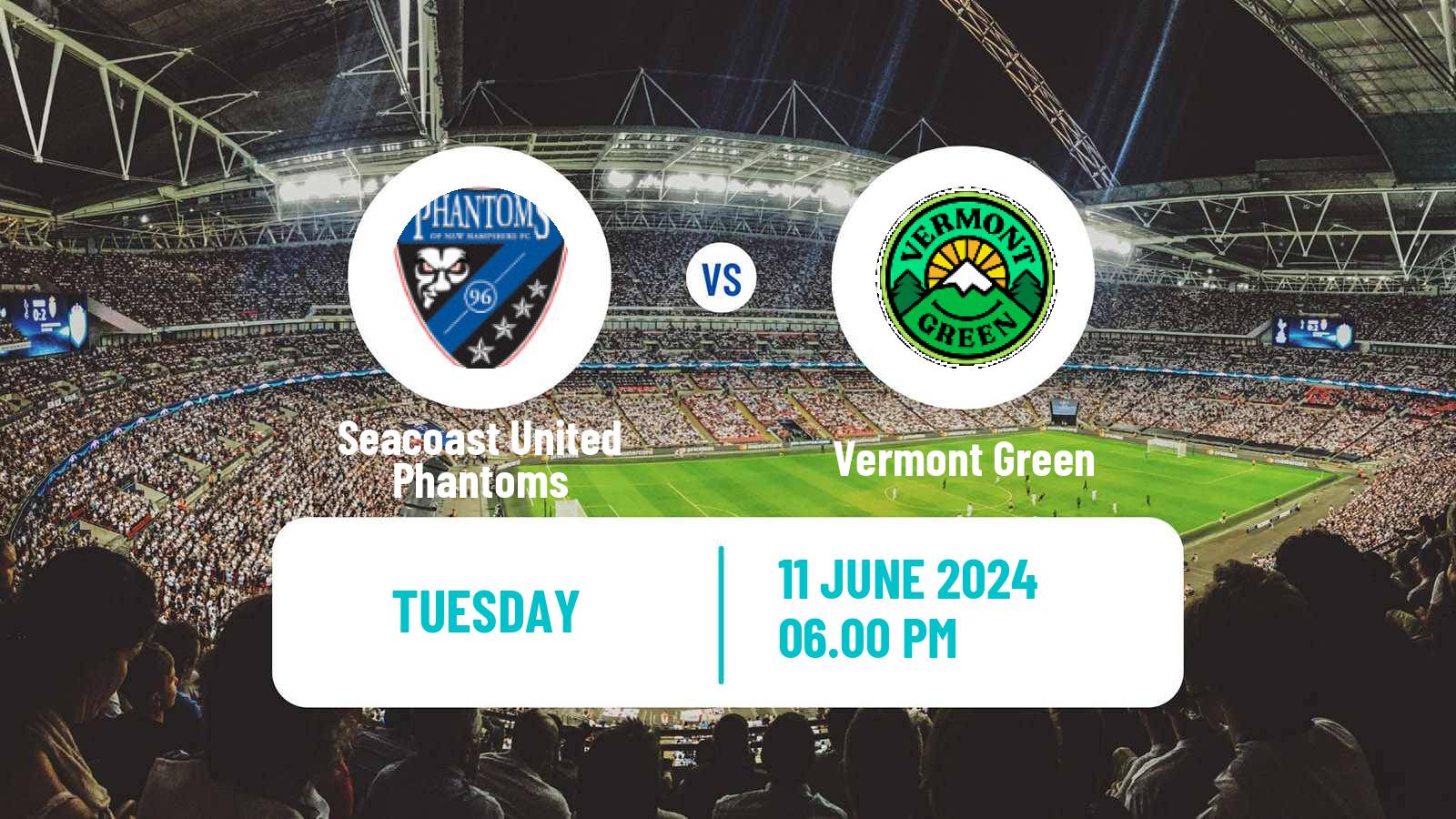 Soccer USL League Two Seacoast United Phantoms - Vermont Green