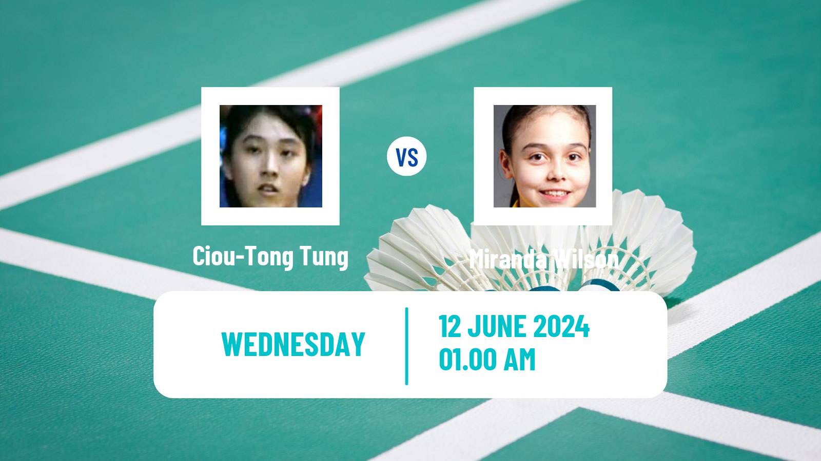 Badminton BWF World Tour Australian Open Women Ciou-Tong Tung - Miranda Wilson