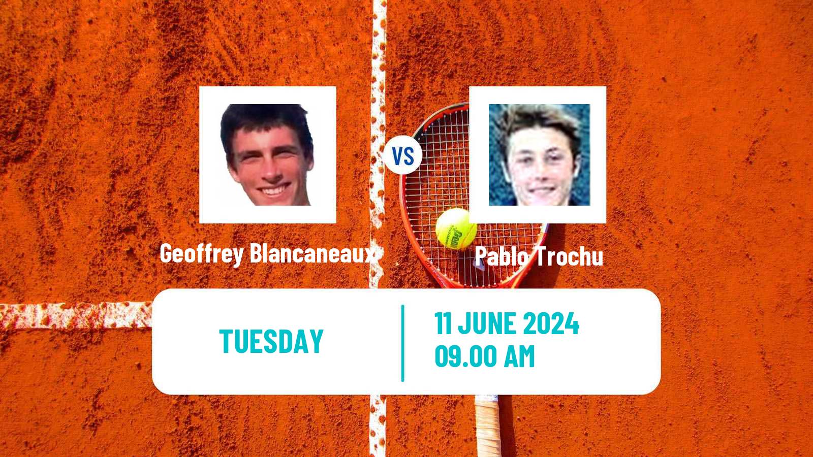 Tennis ITF M25 Villeneuve Loubet H Men Geoffrey Blancaneaux - Pablo Trochu