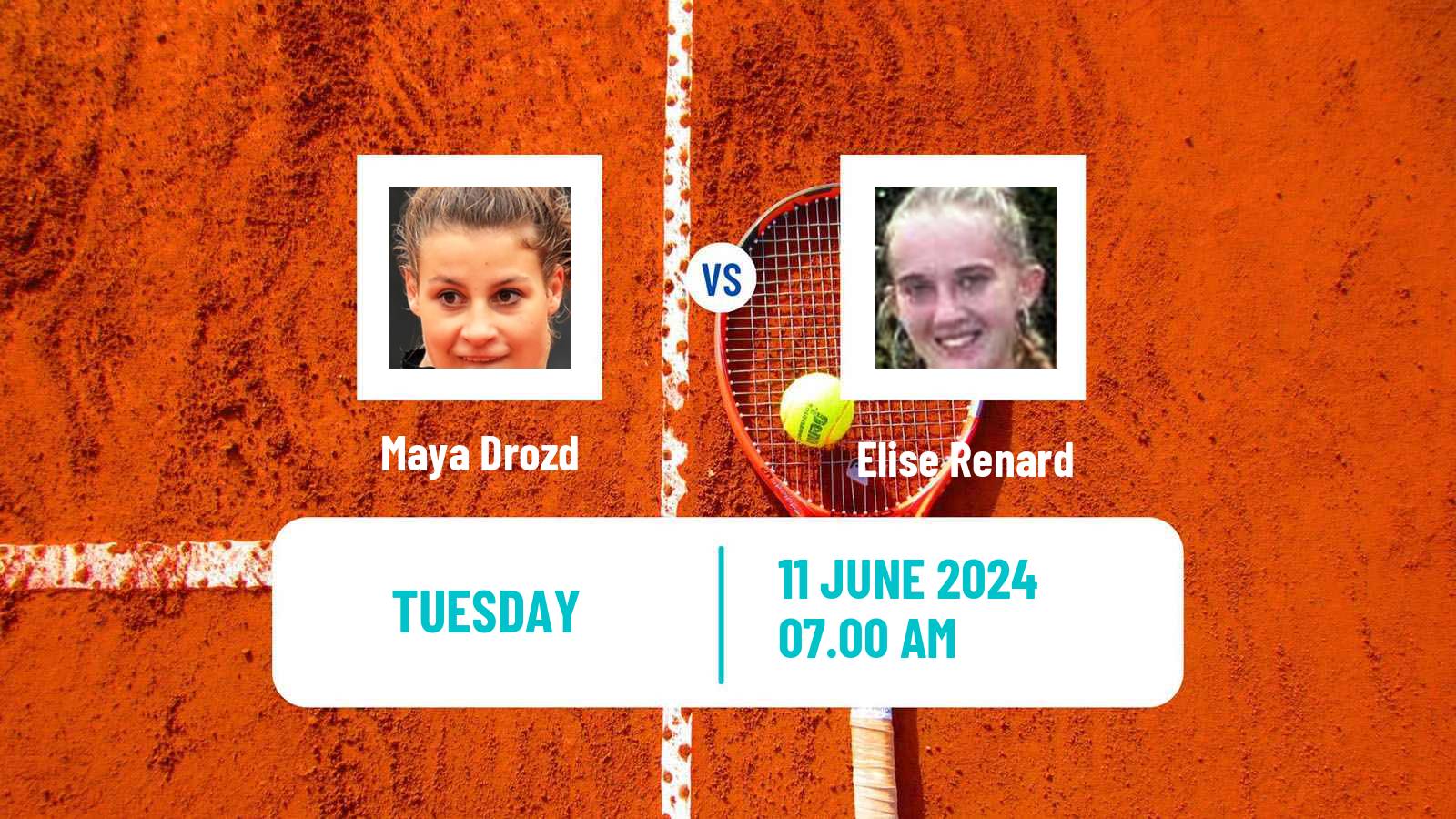 Tennis ITF W15 Norges La Ville Women Maya Drozd - Elise Renard