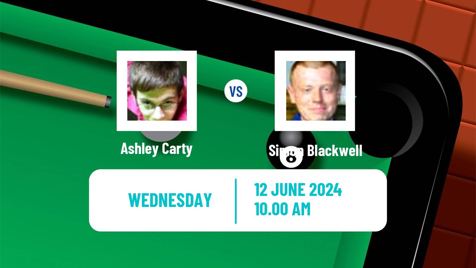 Snooker Championship League Ashley Carty - Simon Blackwell