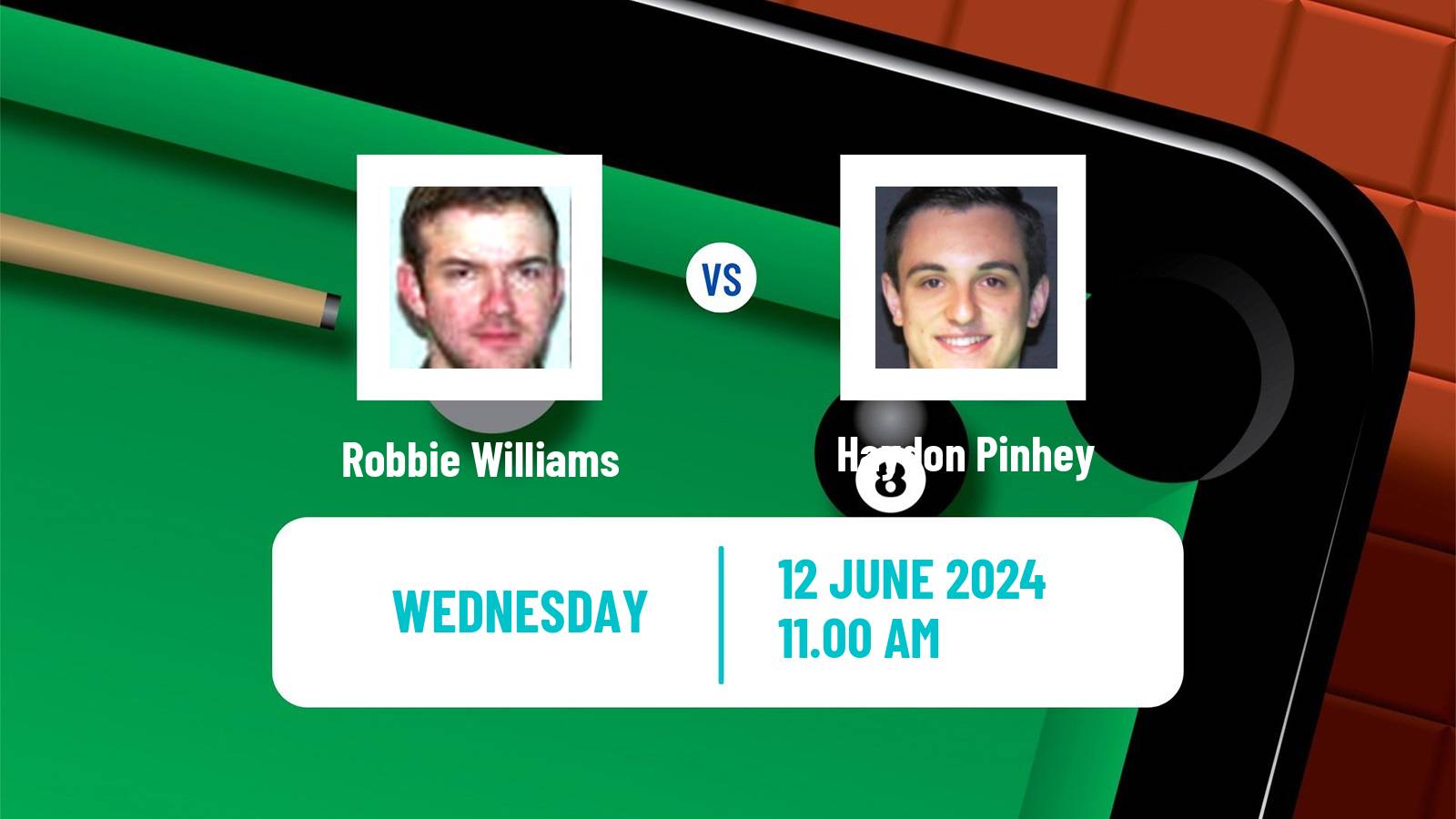 Snooker Championship League Robbie Williams - Haydon Pinhey