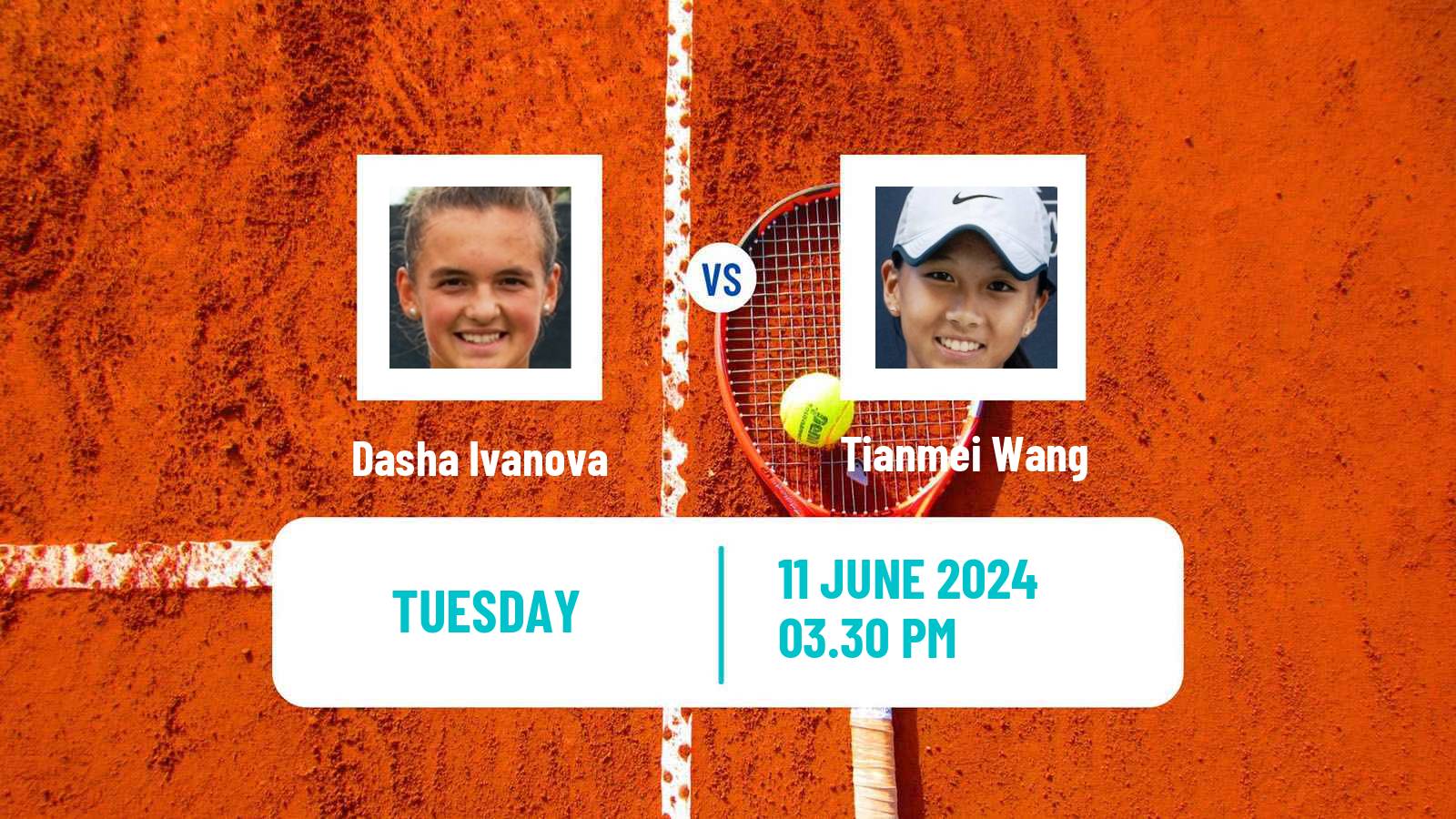 Tennis ITF W15 San Diego Ca 3 Women Dasha Ivanova - Tianmei Wang