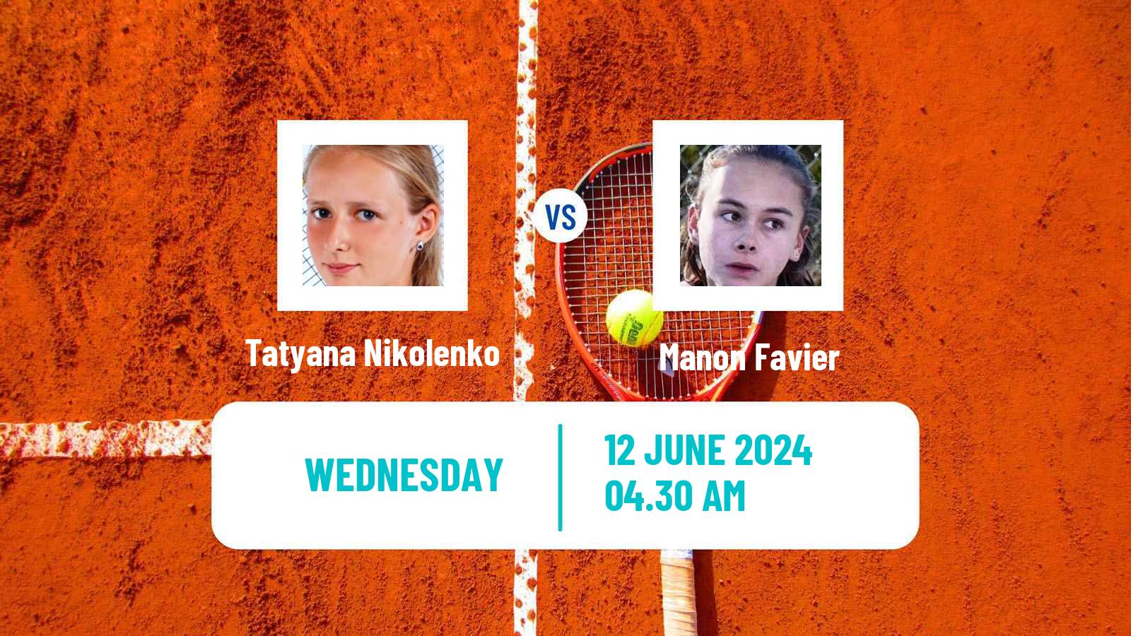 Tennis ITF W15 Monastir 22 Women Tatyana Nikolenko - Manon Favier
