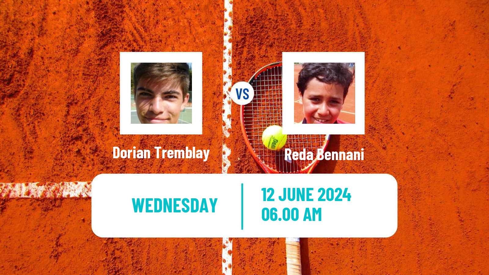 Tennis ITF M25 Rabat Men 2024 Dorian Tremblay - Reda Bennani