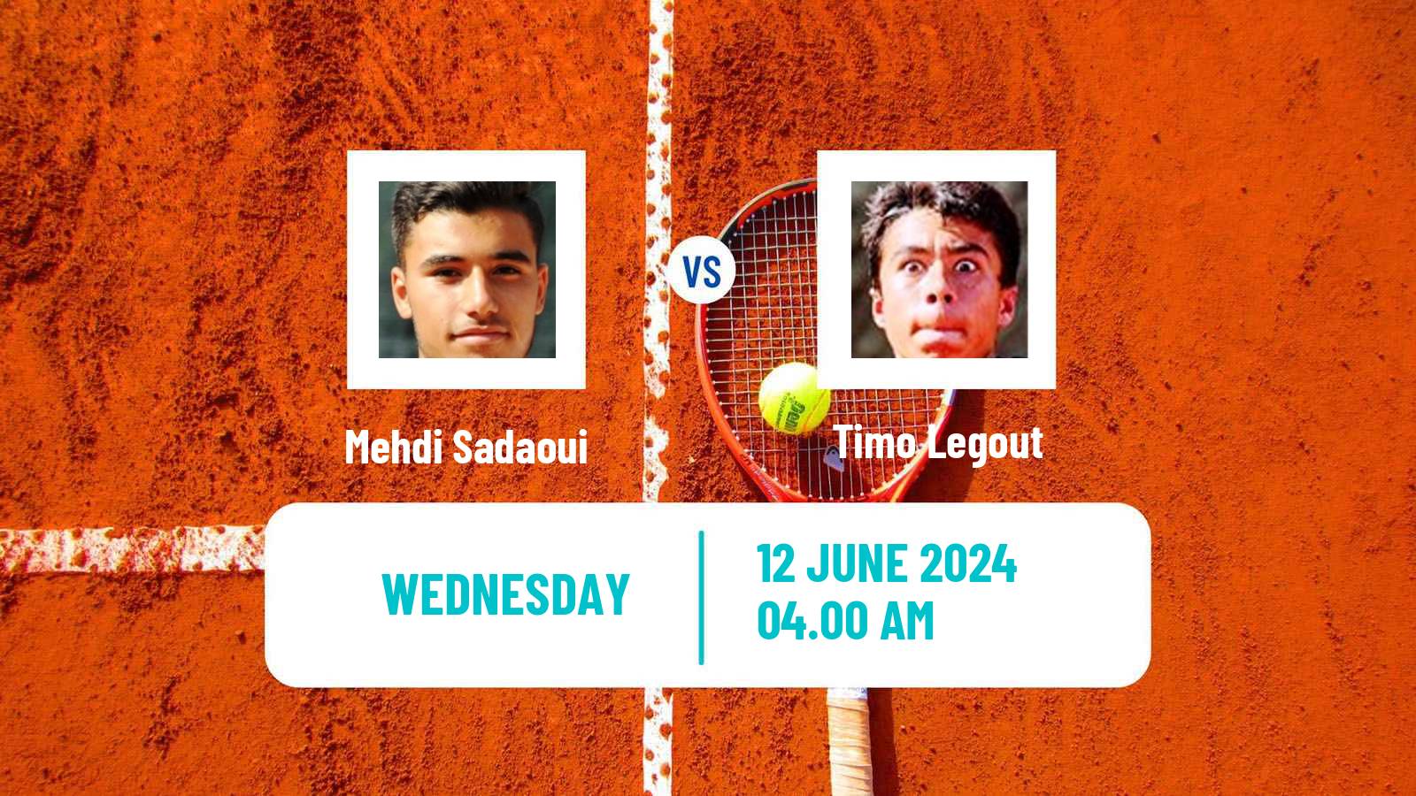 Tennis ITF M25 Villeneuve Loubet H Men Mehdi Sadaoui - Timo Legout