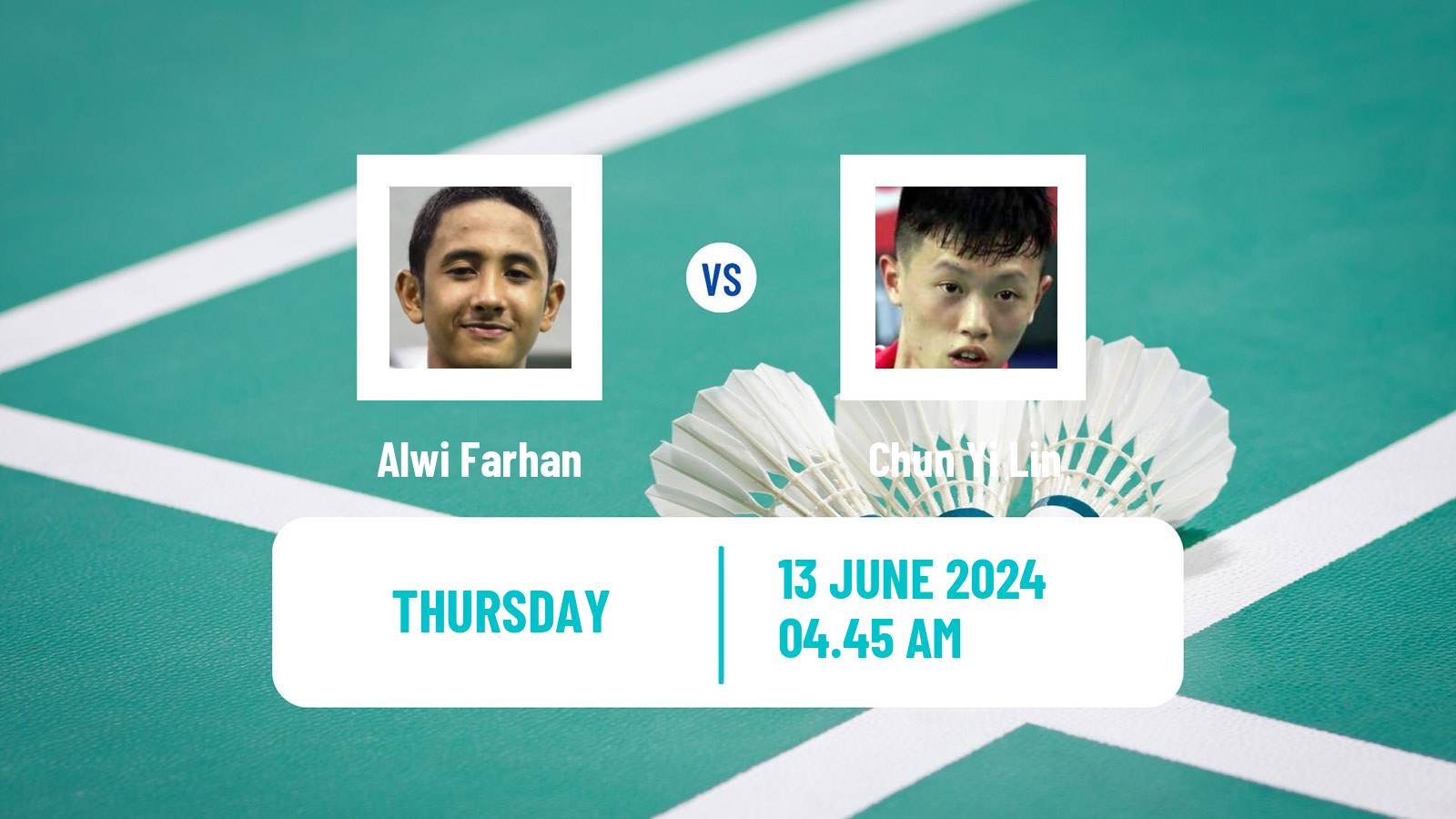 Badminton BWF World Tour Australian Open Men Alwi Farhan - Chun Yi Lin