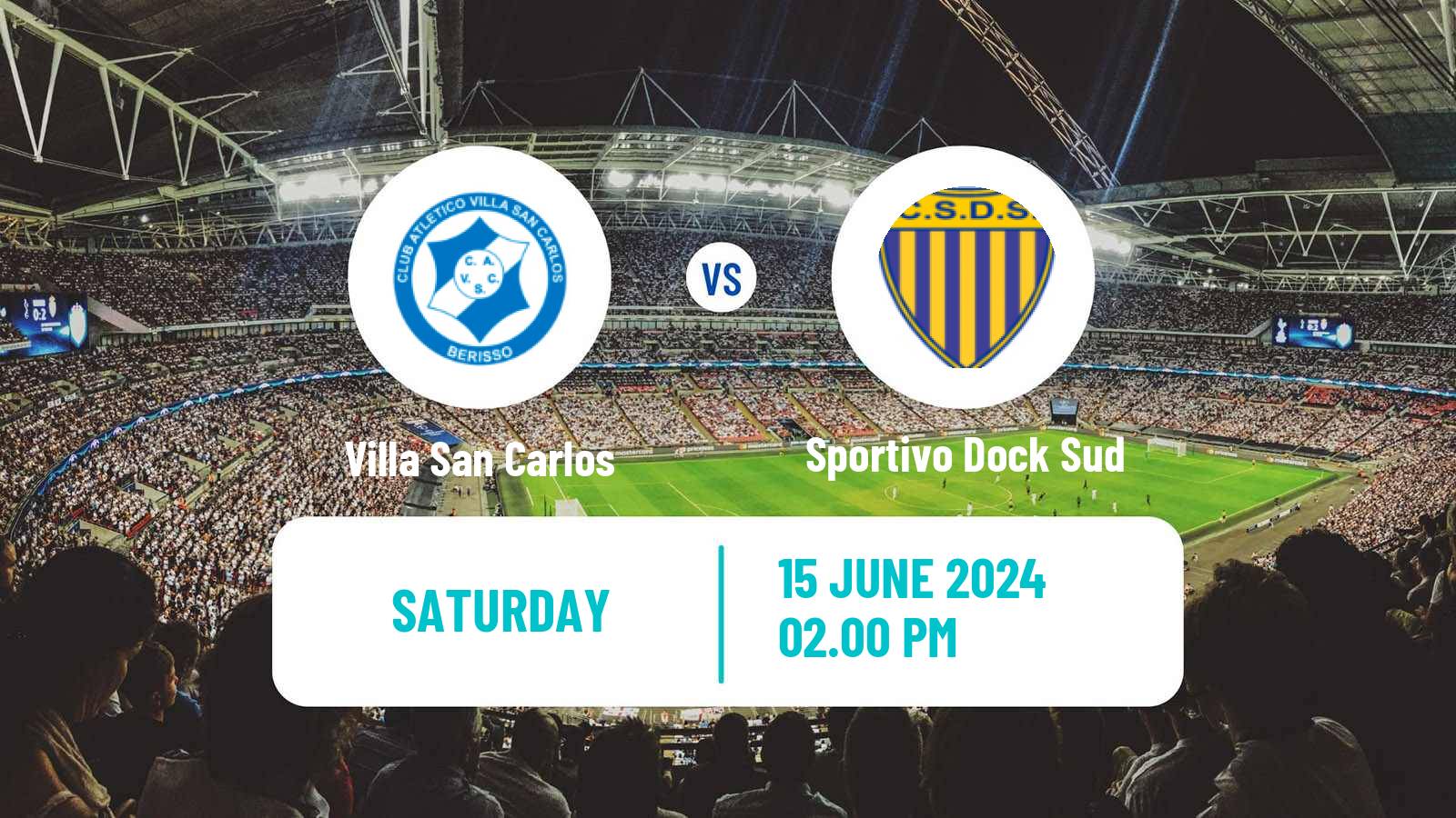 Soccer Argentinian Primera B Villa San Carlos - Sportivo Dock Sud