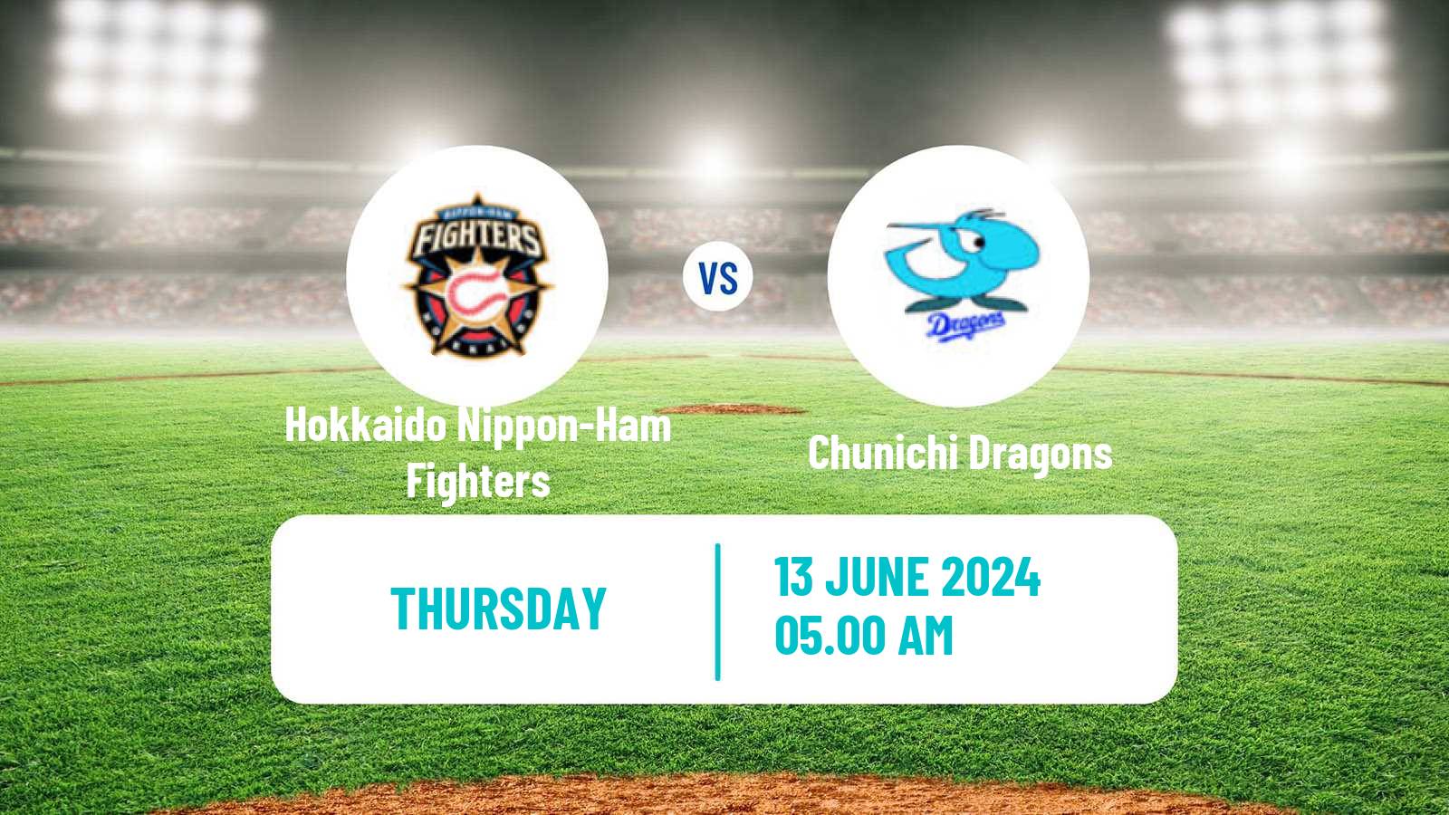 Baseball NPB Hokkaido Nippon-Ham Fighters - Chunichi Dragons