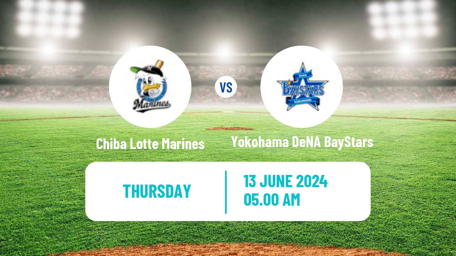 Baseball NPB Chiba Lotte Marines - Yokohama DeNA BayStars