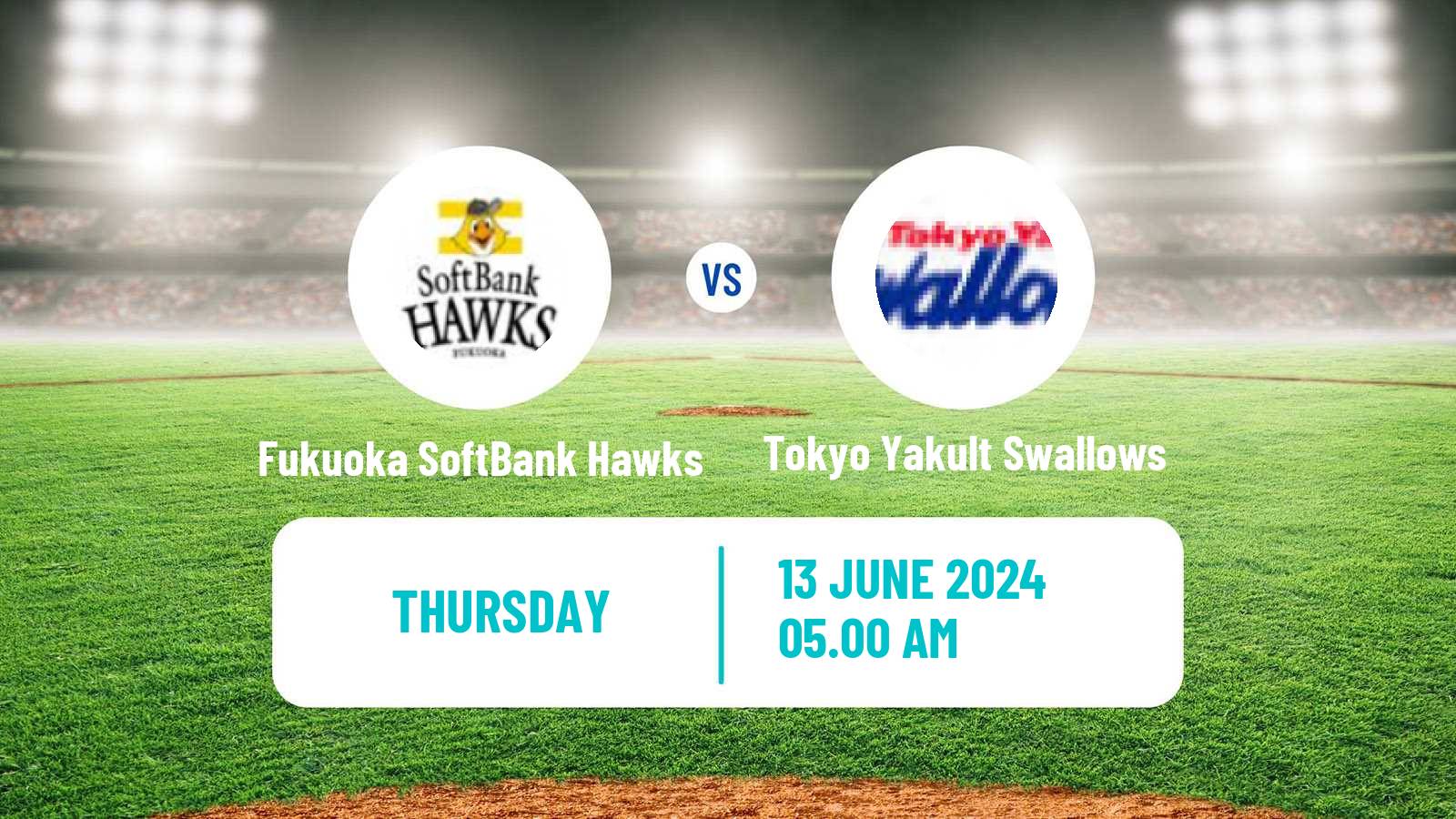 Baseball NPB Fukuoka SoftBank Hawks - Tokyo Yakult Swallows