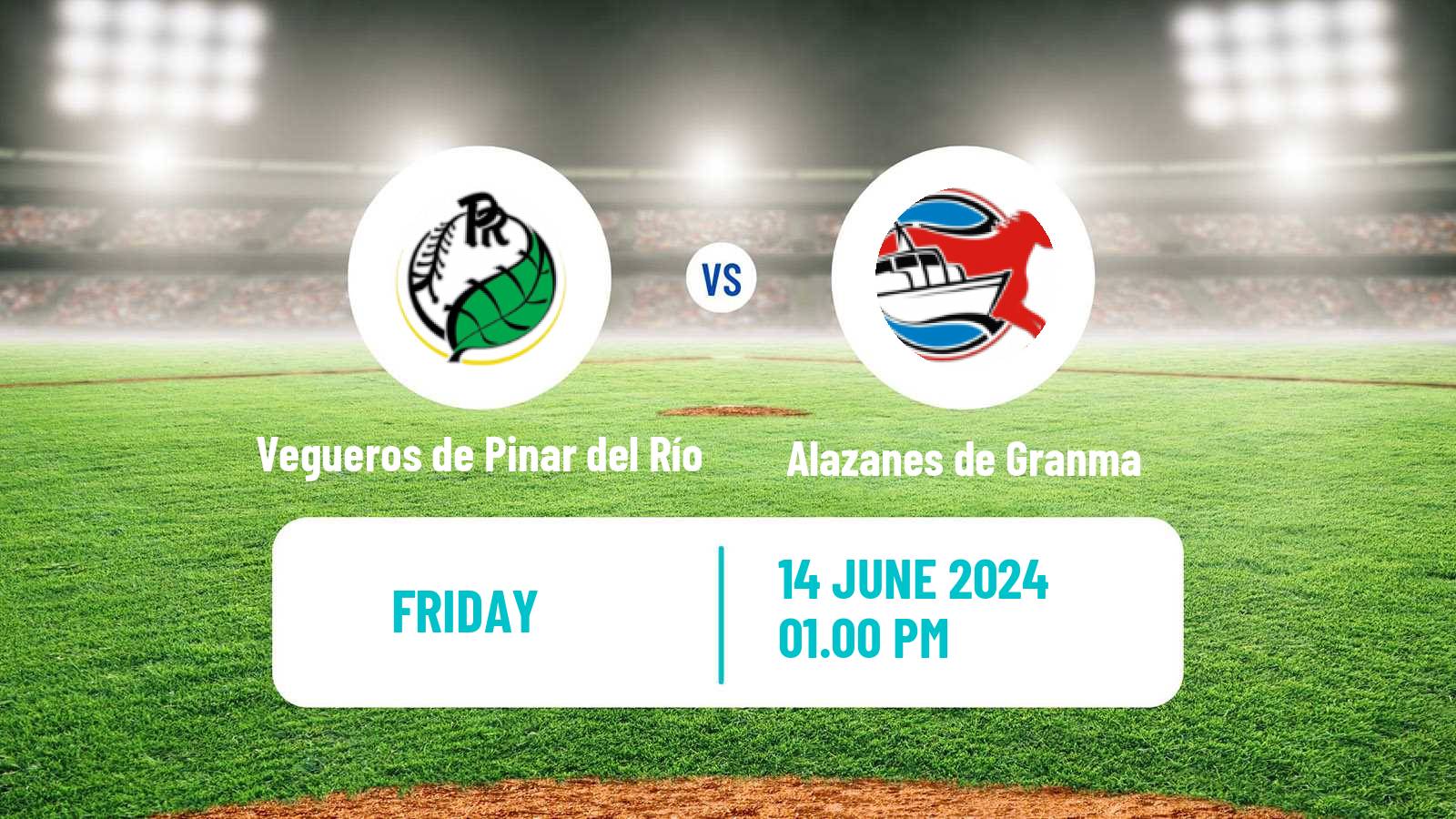 Baseball Cuba Serie Nacional Baseball Vegueros de Pinar del Río - Alazanes de Granma