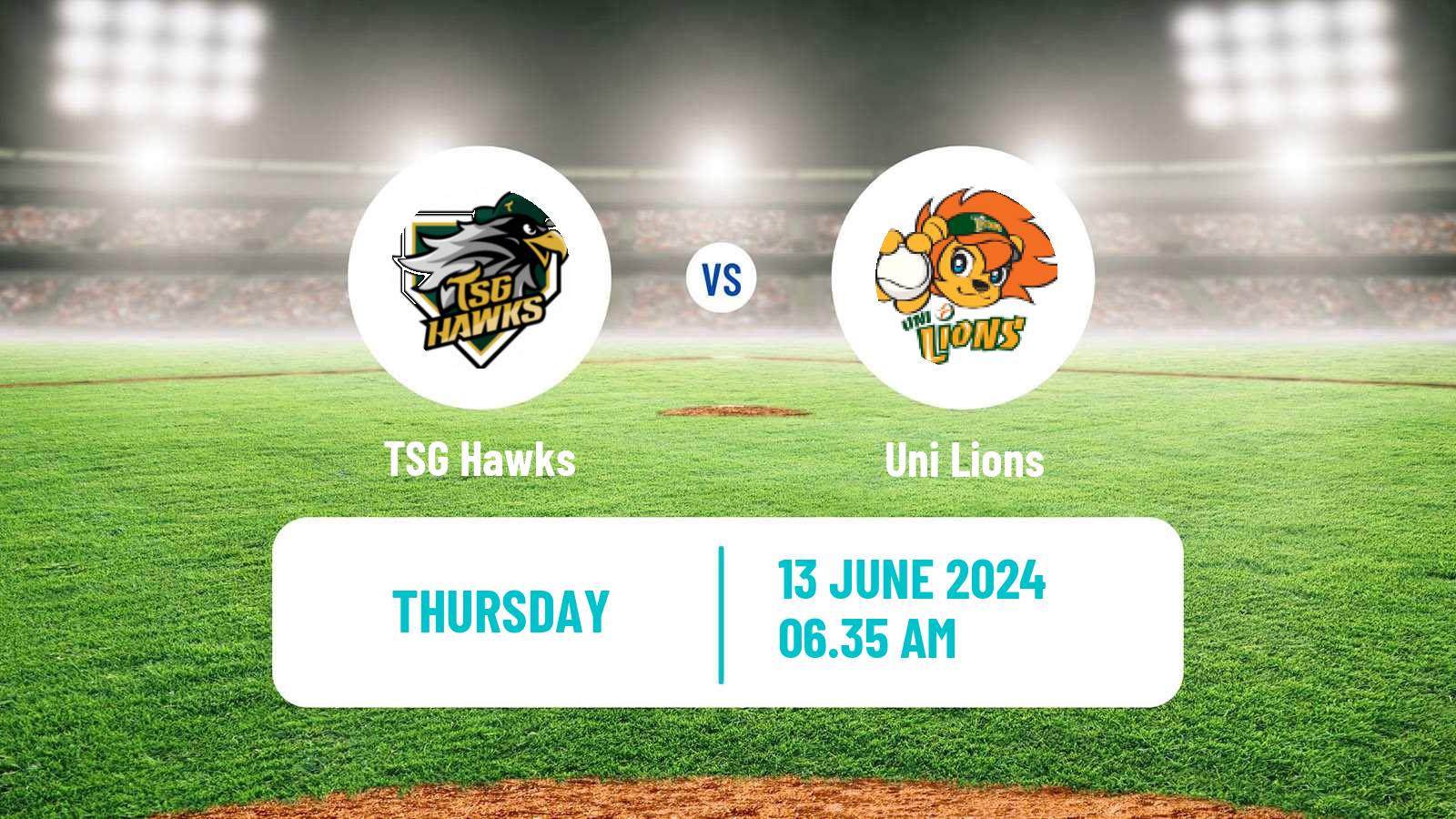 Baseball Taiwan CPBL TSG Hawks - Uni Lions