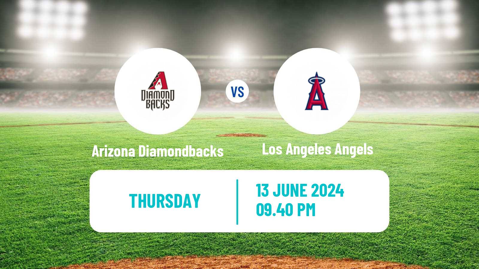 Baseball MLB Arizona Diamondbacks - Los Angeles Angels