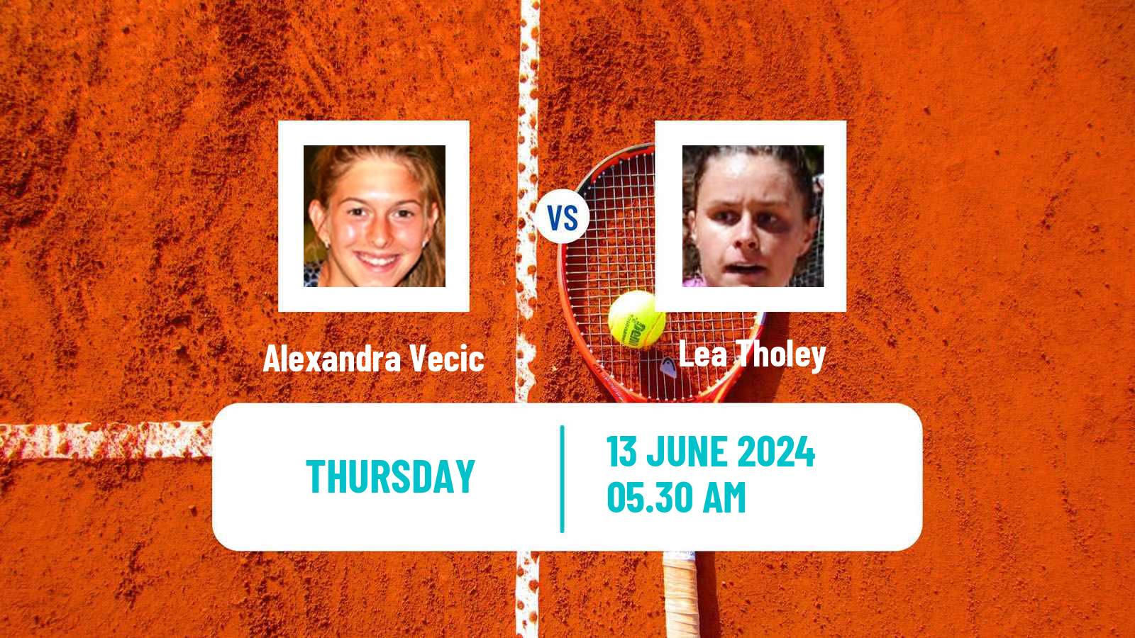 Tennis ITF W15 Norges La Ville Women Alexandra Vecic - Lea Tholey