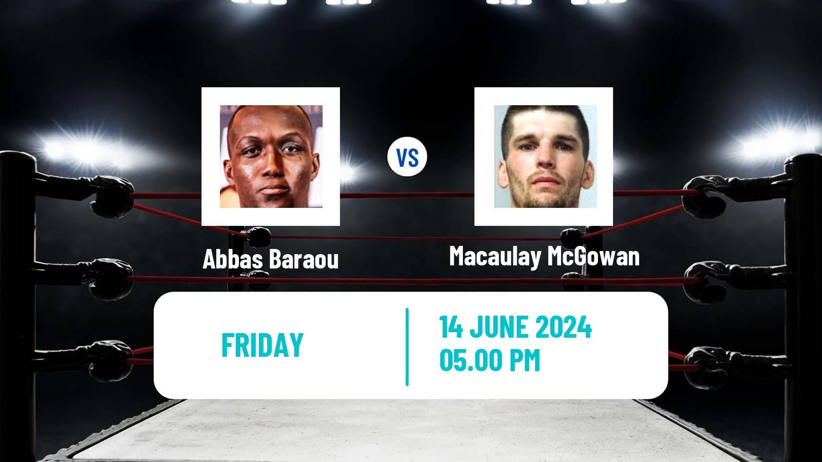 Boxing Super Welterweight EBU European Title Men Abbas Baraou - Macaulay McGowan