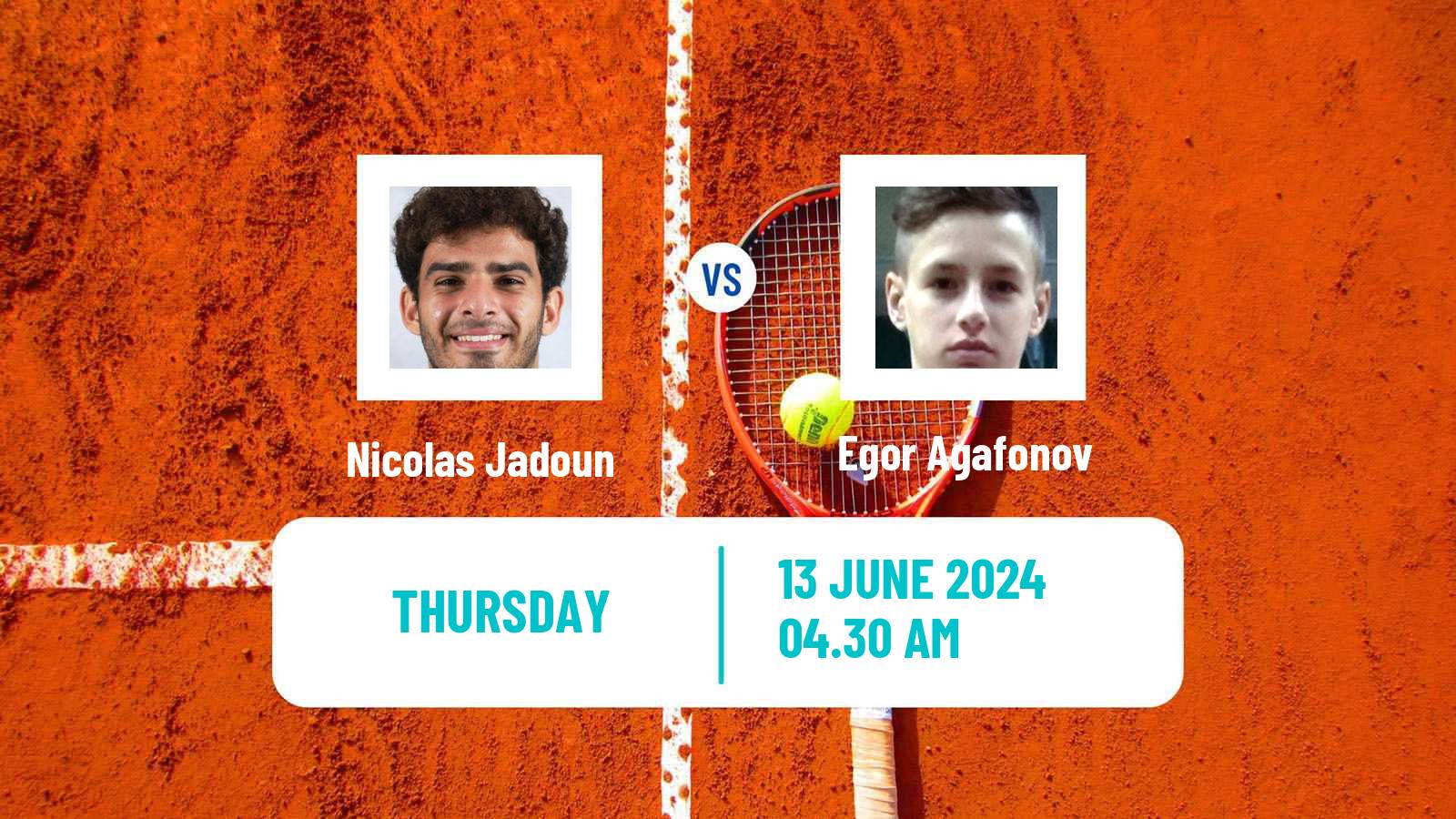 Tennis ITF M15 Monastir 24 Men Nicolas Jadoun - Egor Agafonov
