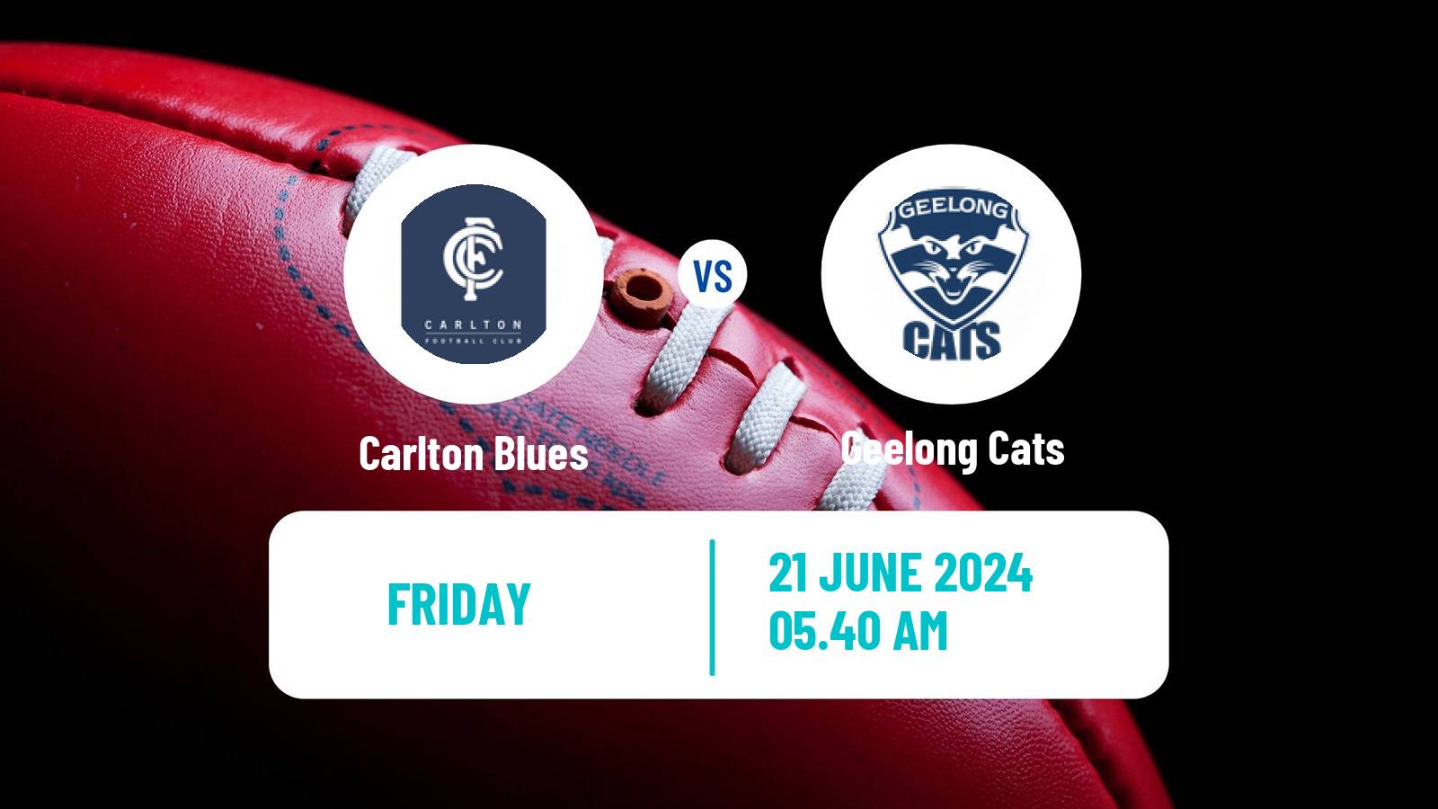 Aussie rules AFL Carlton Blues - Geelong Cats