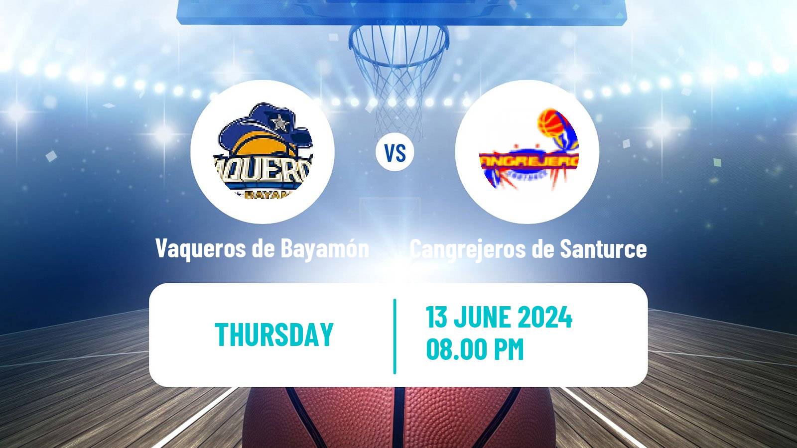 Basketball Puerto Rican BSN Vaqueros de Bayamón - Cangrejeros de Santurce