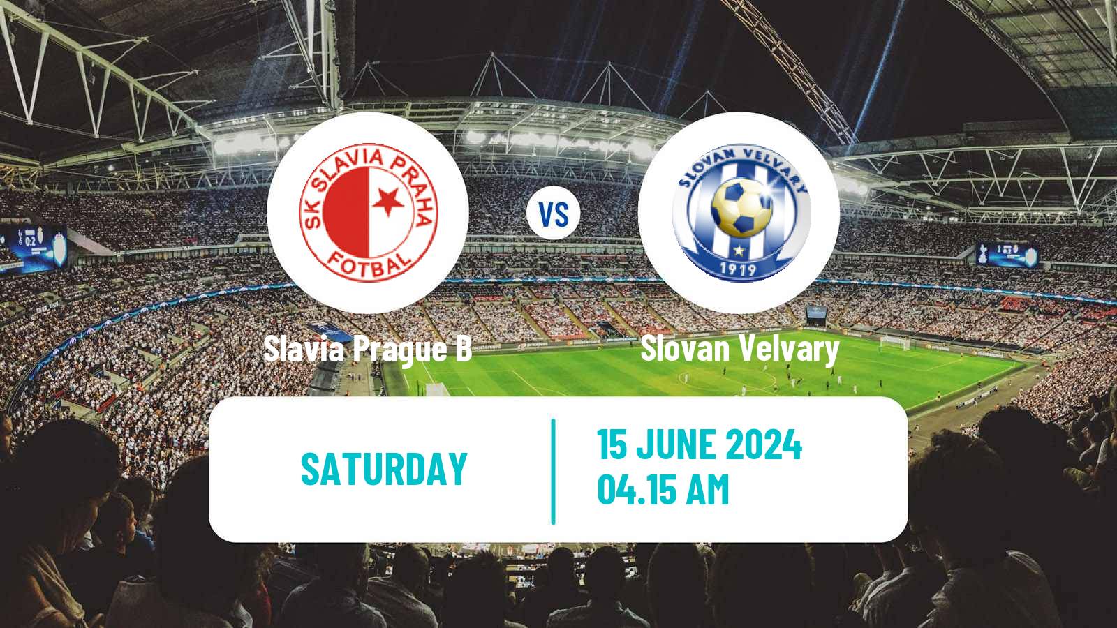 Soccer Czech CFL Group A Slavia Prague B - Slovan Velvary