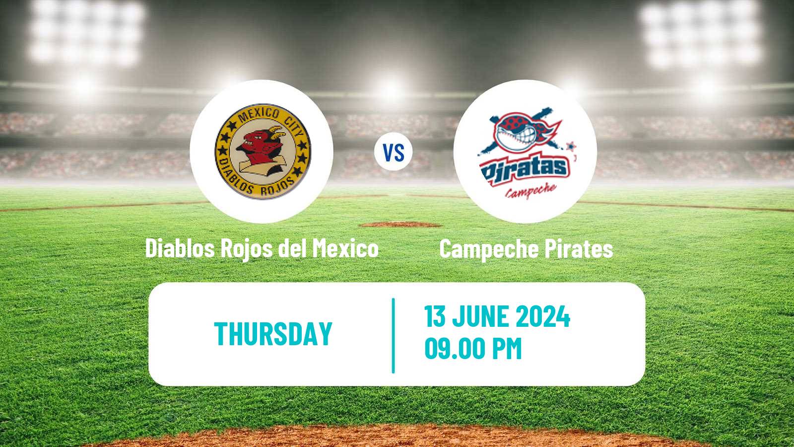 Baseball LMB Diablos Rojos del Mexico - Campeche Pirates