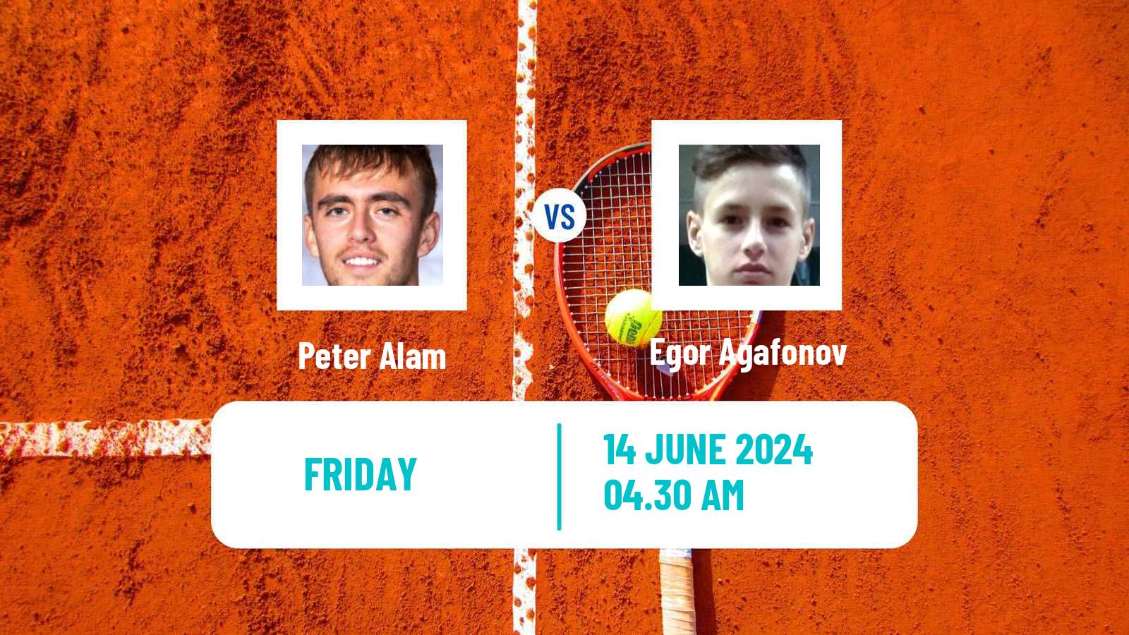 Tennis ITF M15 Monastir 24 Men Peter Alam - Egor Agafonov