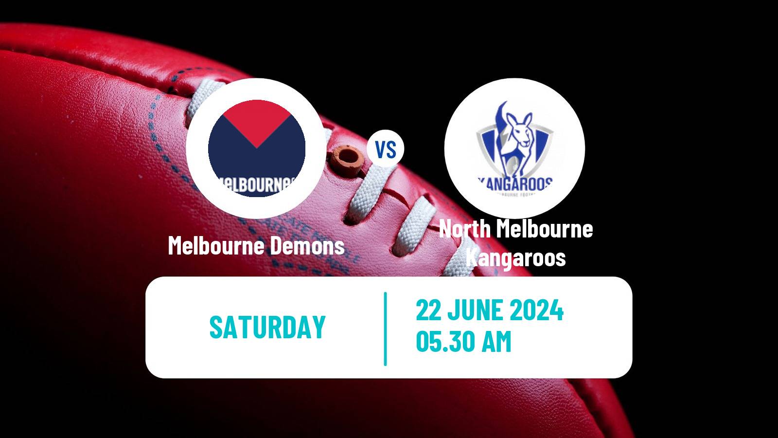 Aussie rules AFL Melbourne Demons - North Melbourne Kangaroos