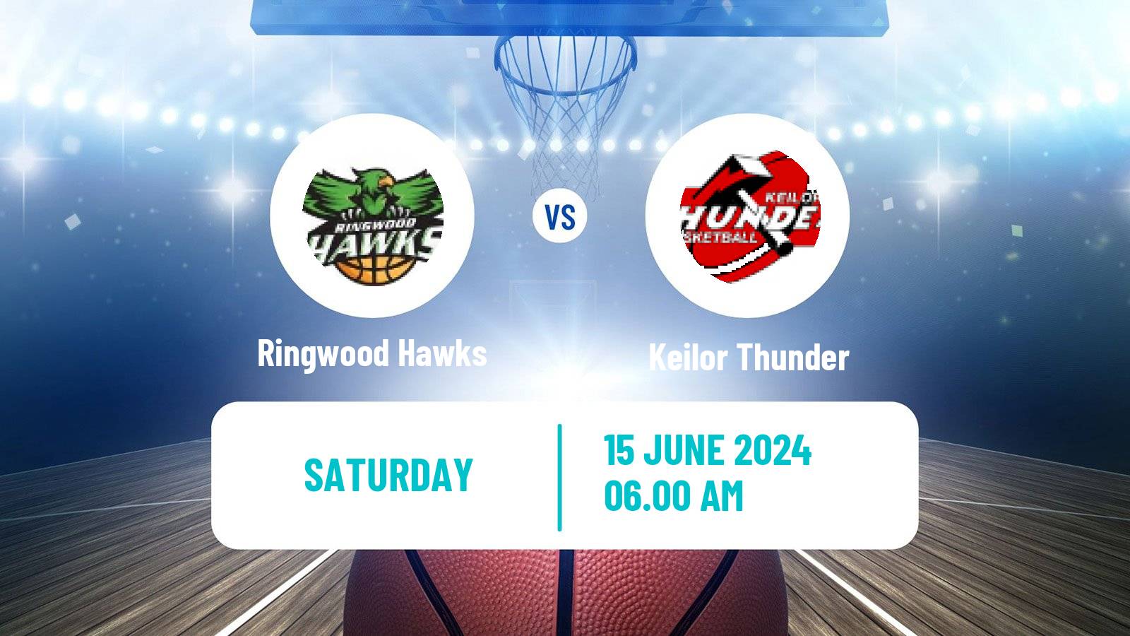 Basketball Australian NBL1 South Ringwood Hawks - Keilor Thunder