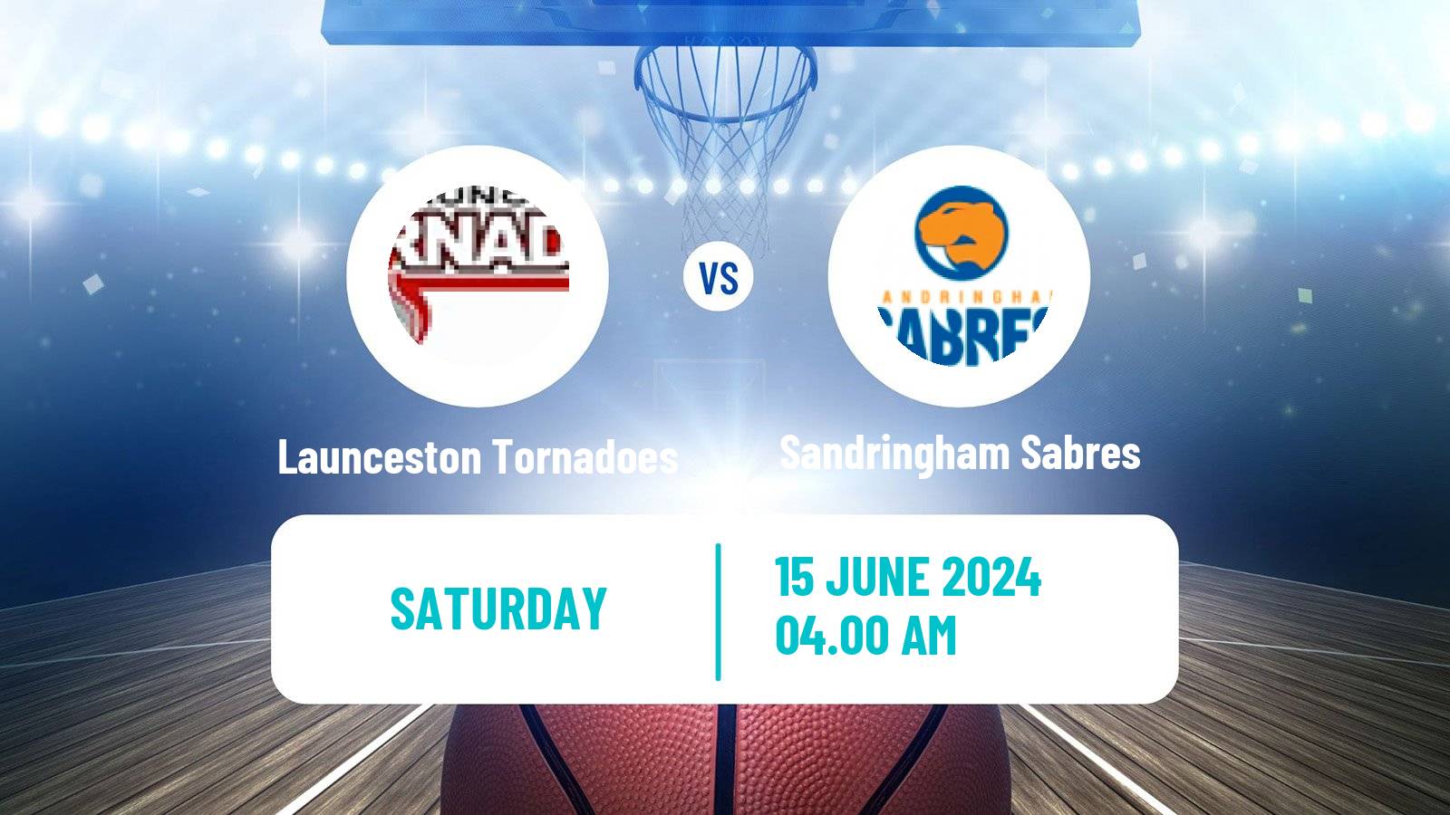 Basketball Australian NBL1 South Women Launceston Tornadoes - Sandringham Sabres