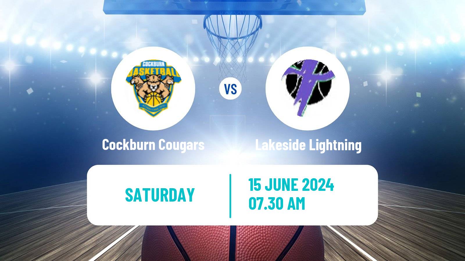 Basketball Australian NBL1 West Cockburn Cougars - Lakeside Lightning